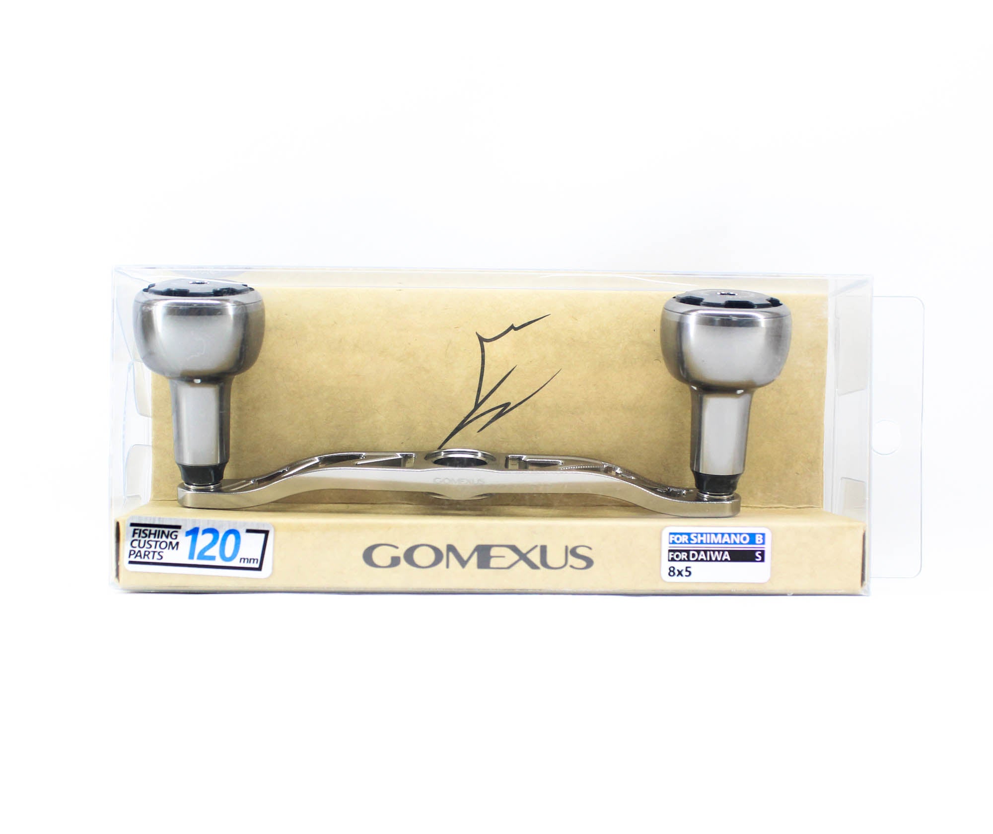 Gomexus BD120HAS30TNBK Handle Silver 120mm 8x5mm Shimano B Daiwa S (1984)