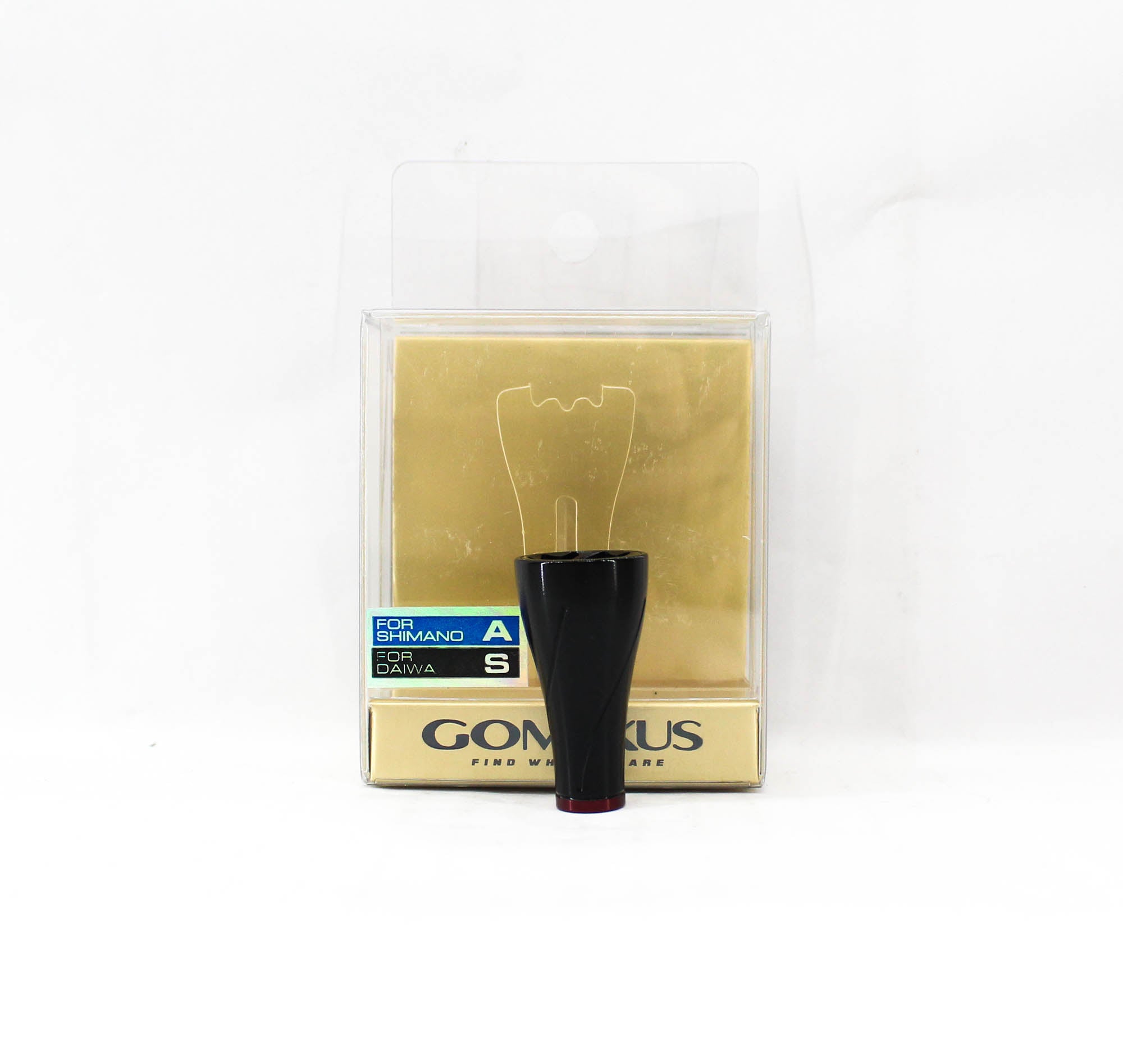 Gomexus A20PBKBKRD Knob Alu Black Red 20mm Shimano A , Daiwa S (2233)