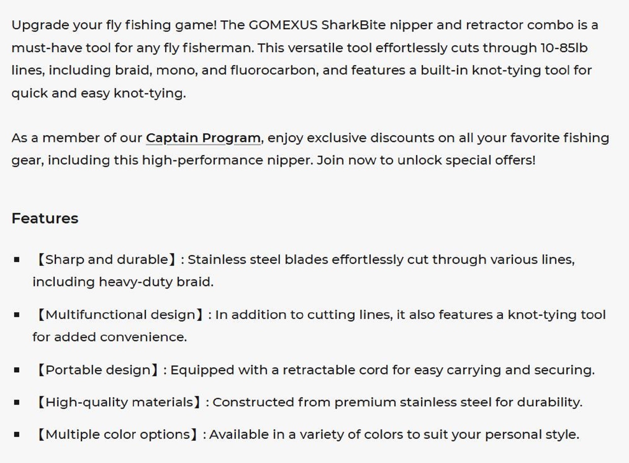 Gomexus FN-SB-SBL Line Cutter Knot Tying Tool (2264)