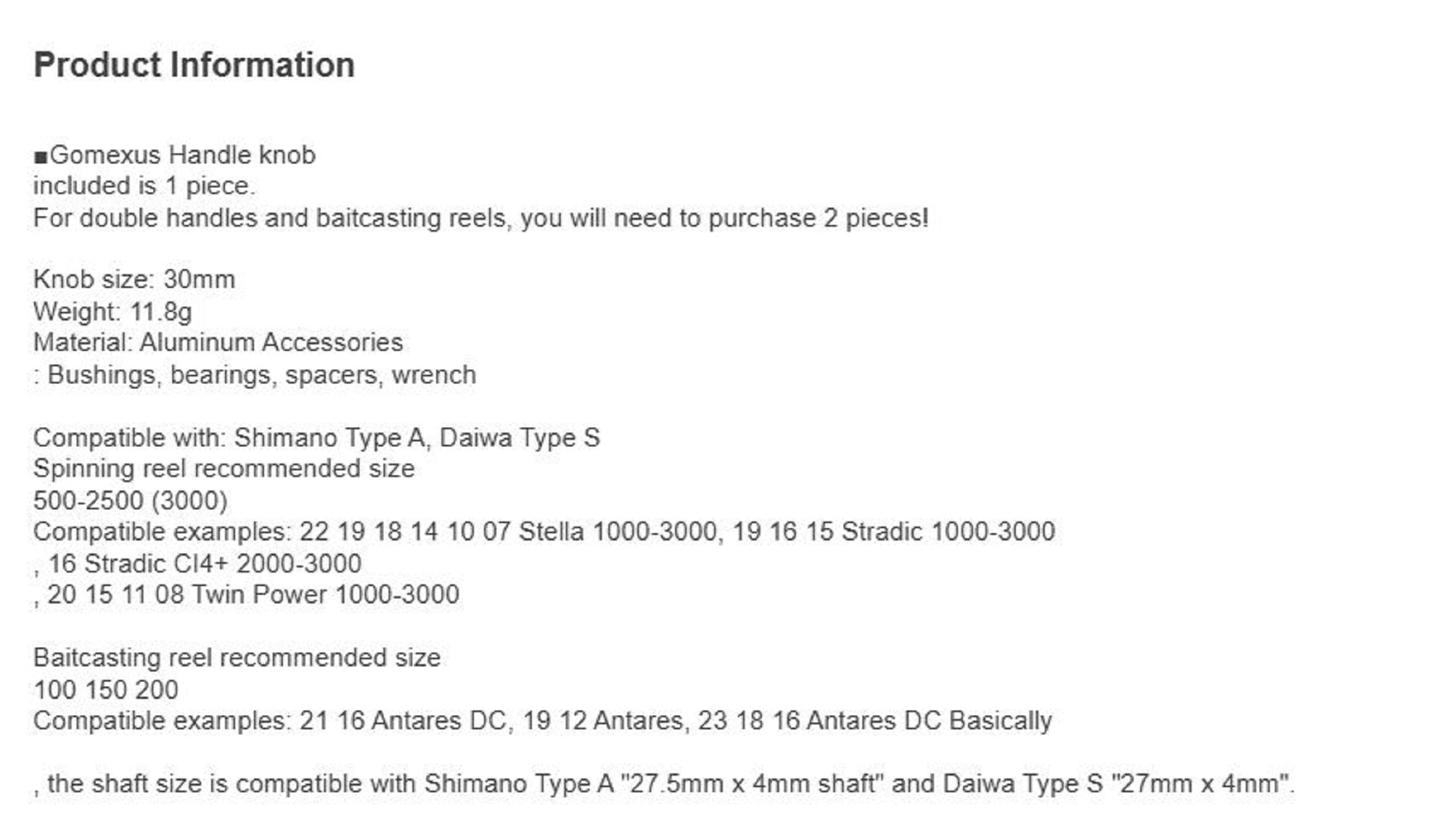 Gomexus AS30TNBK Power Knob Alu Silver 30mm Shimano A, Daiwa S (2455)