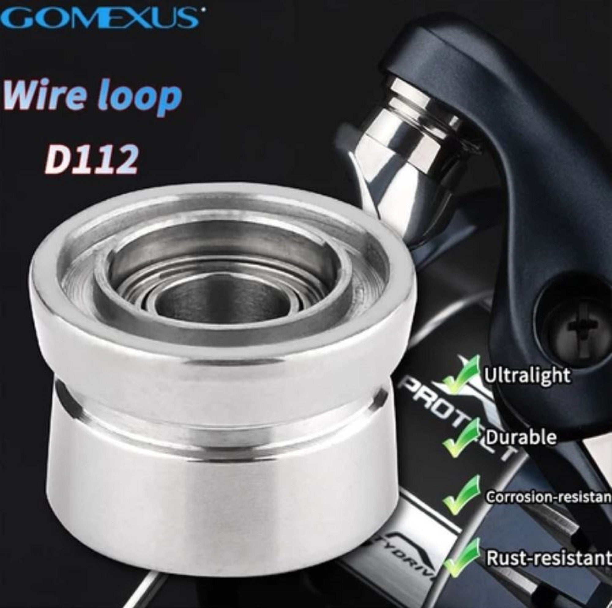 Gomexus D112TTN Line Roller Titanium Silver for Shimano SW 5000-6000 (2820)