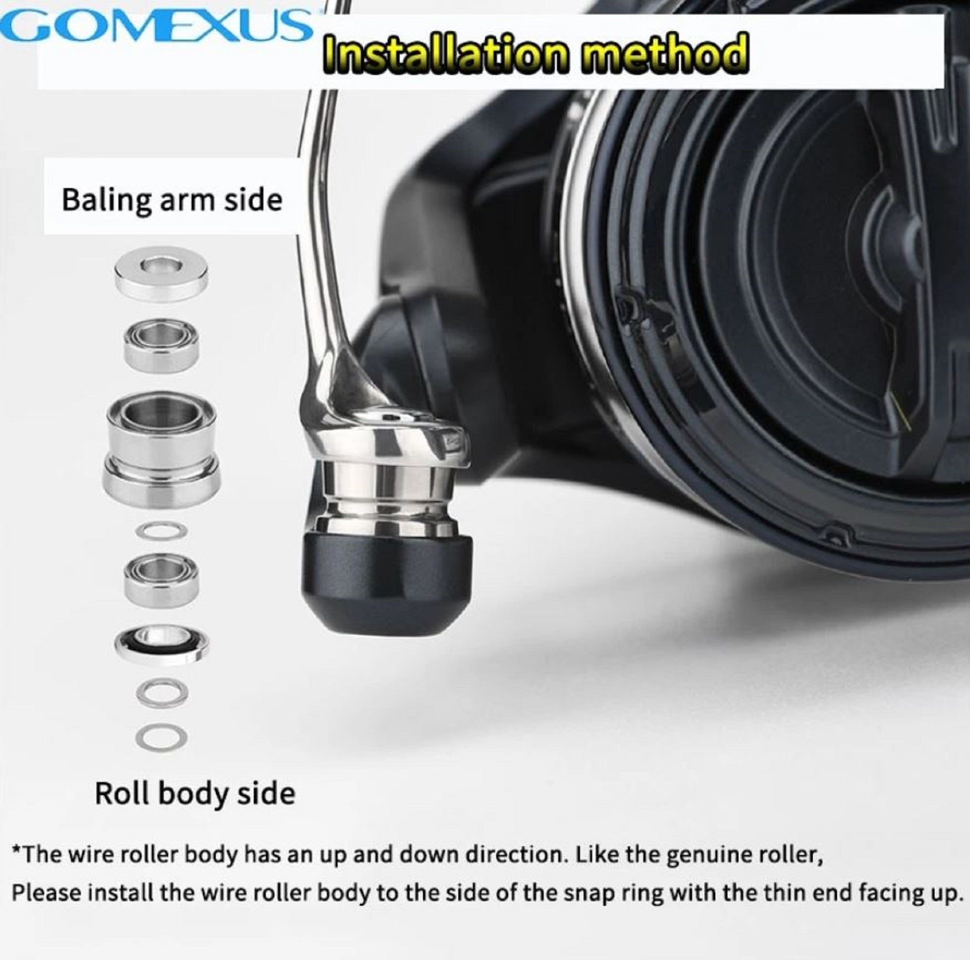 Gomexus D112TSJ Line Roller Titanium Aurora for Shimano SW 5000-6000 (2837)
