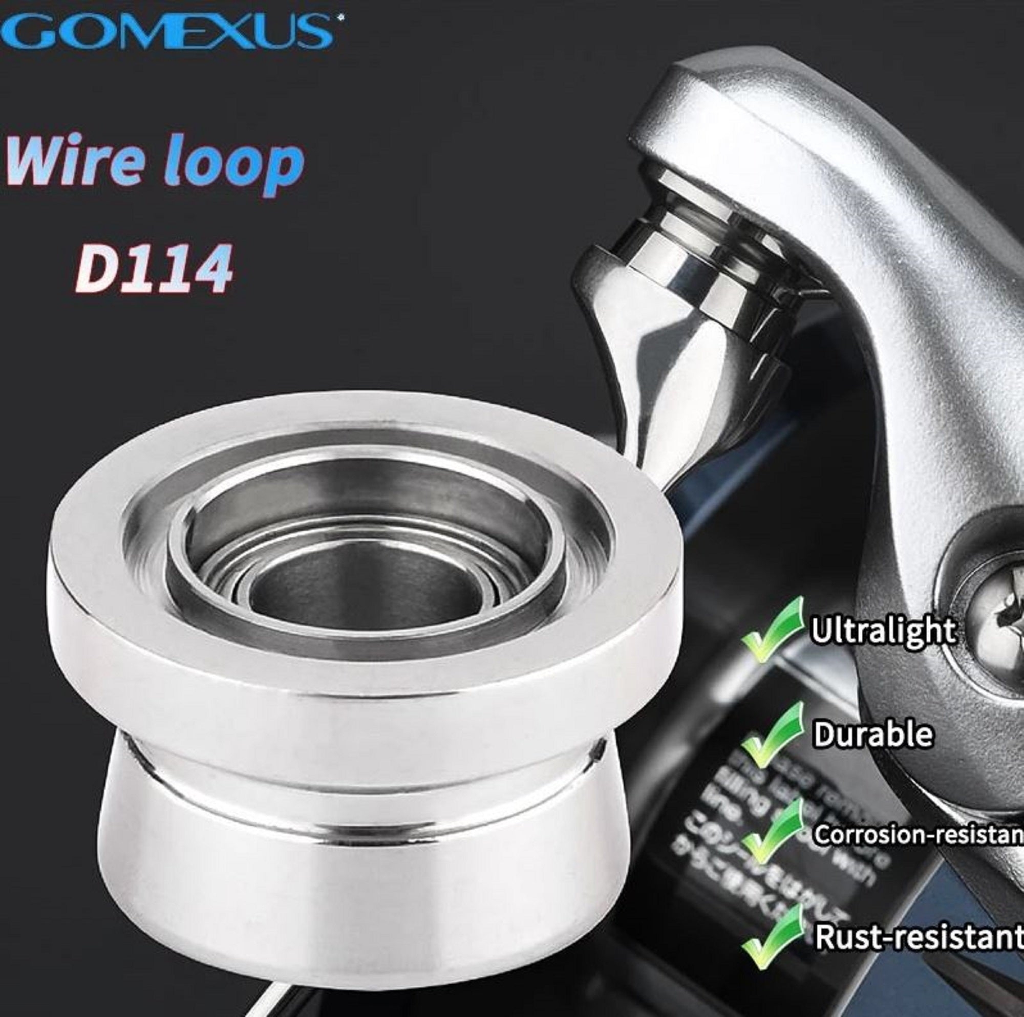 Gomexus D114TTN Line Roller Titanium Silver for Shimano SW 8000-18K (2844)