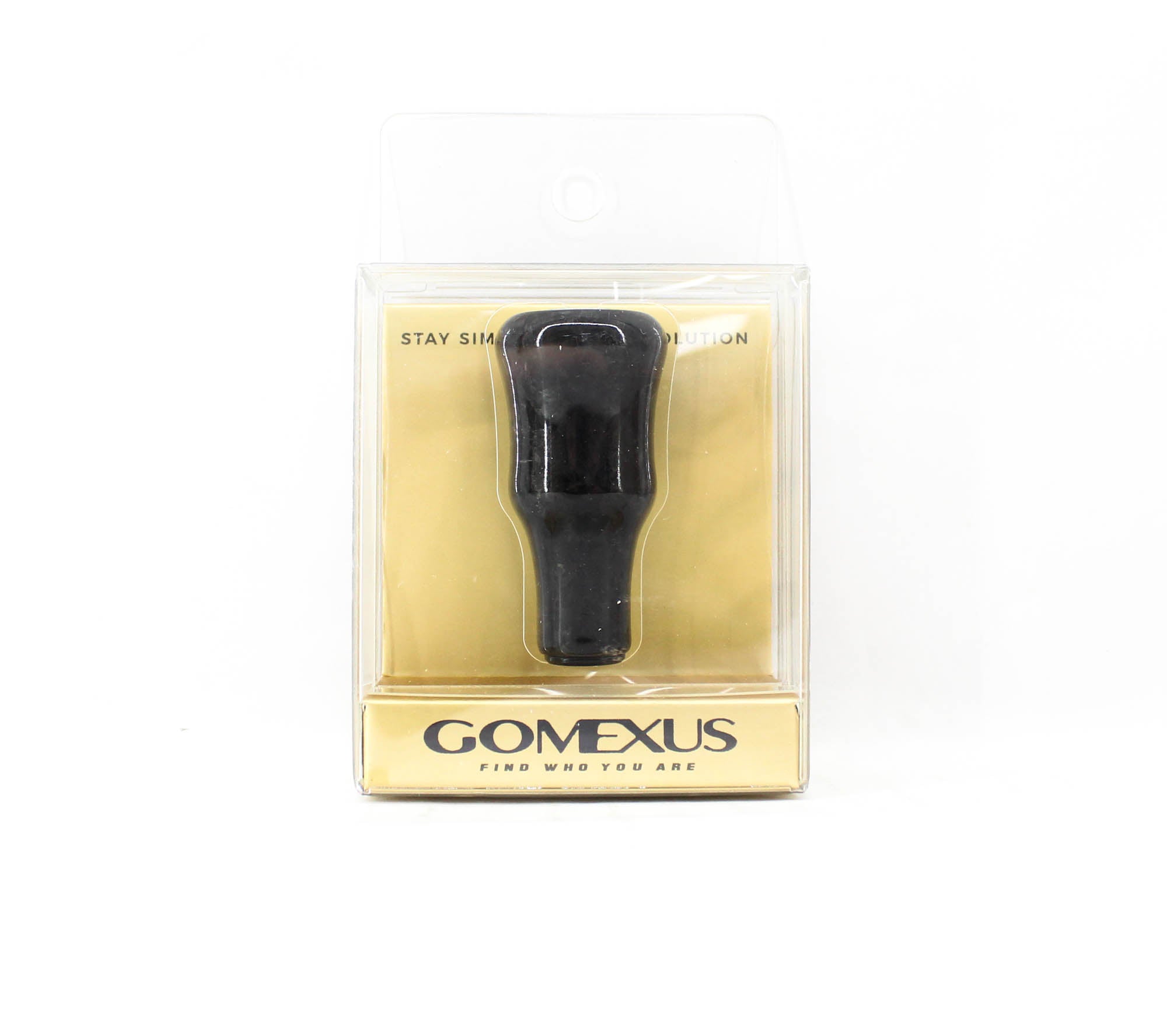 Gomexus K124DBKSR Knob Forged Carbon Black Gold Shimano A, Daiwa S (3476)