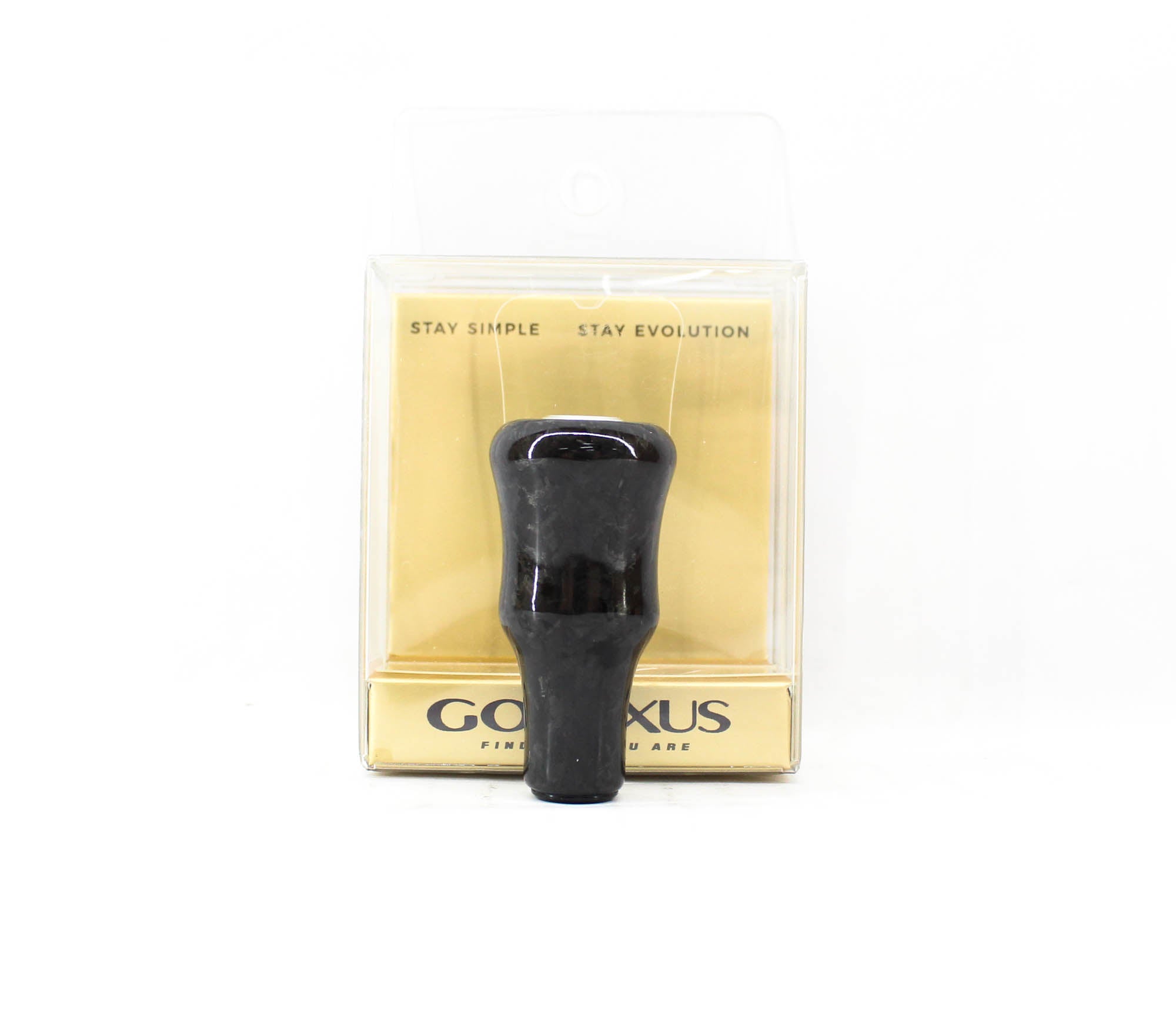 Gomexus K124DBKSR Knob Forged Carbon Black Gold Shimano A, Daiwa S (3476)