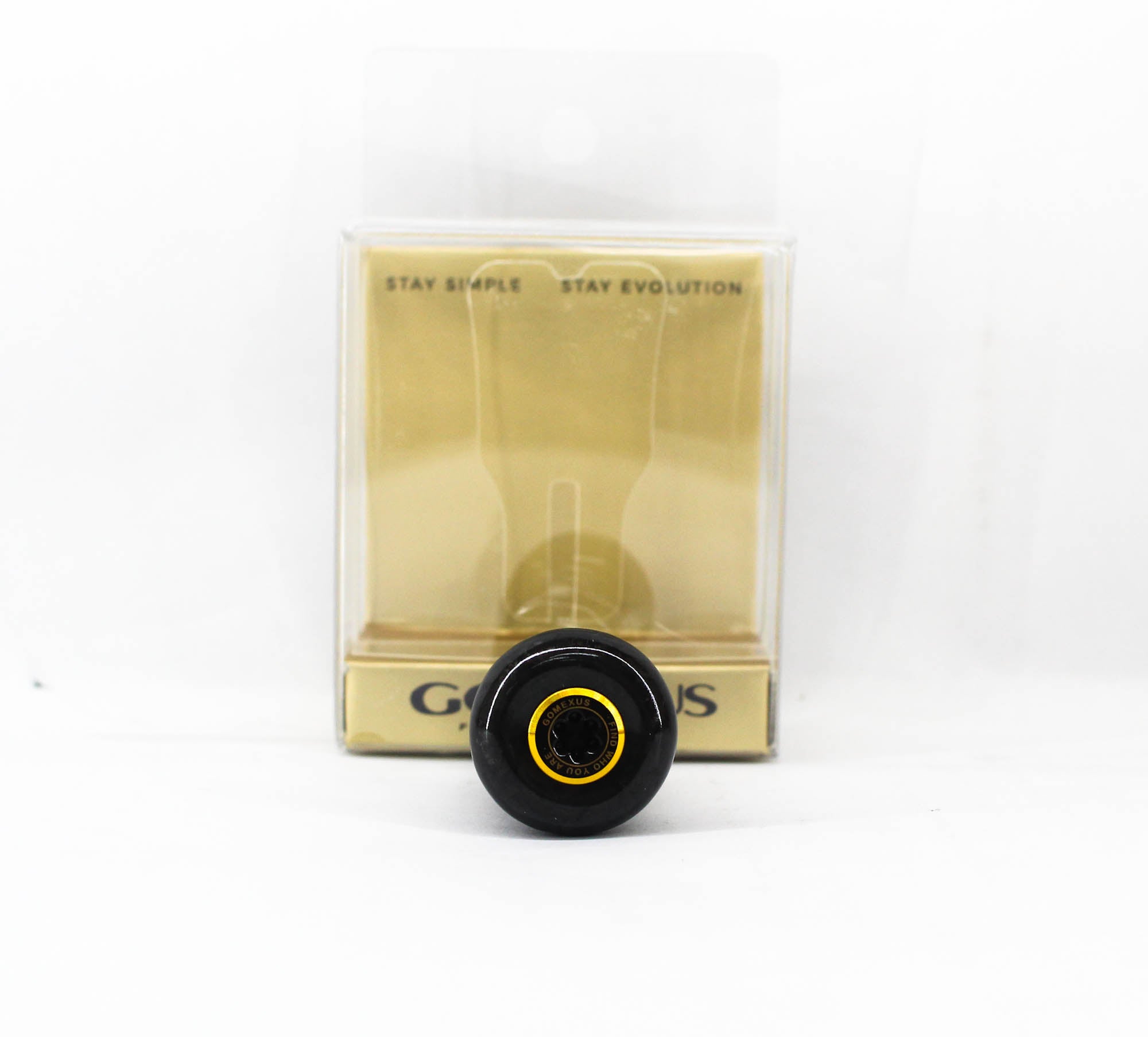 Gomexus K124DBKSG Knob Forged Carbon Black Gold Shimano A, Daiwa S (3483)