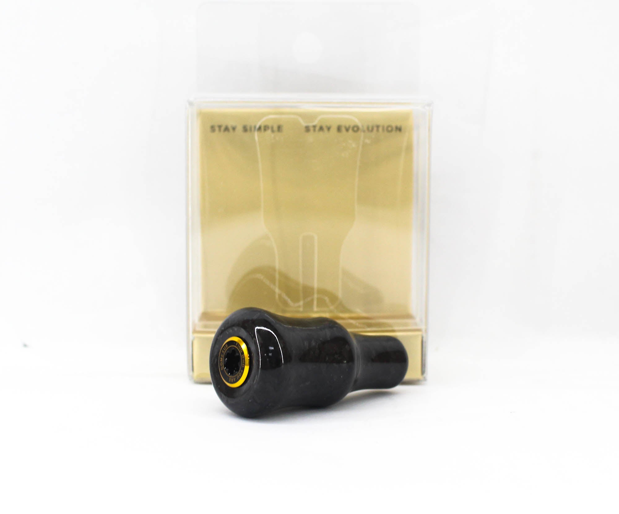 Gomexus K124DBKSG Knob Forged Carbon Black Gold Shimano A, Daiwa S (3483)