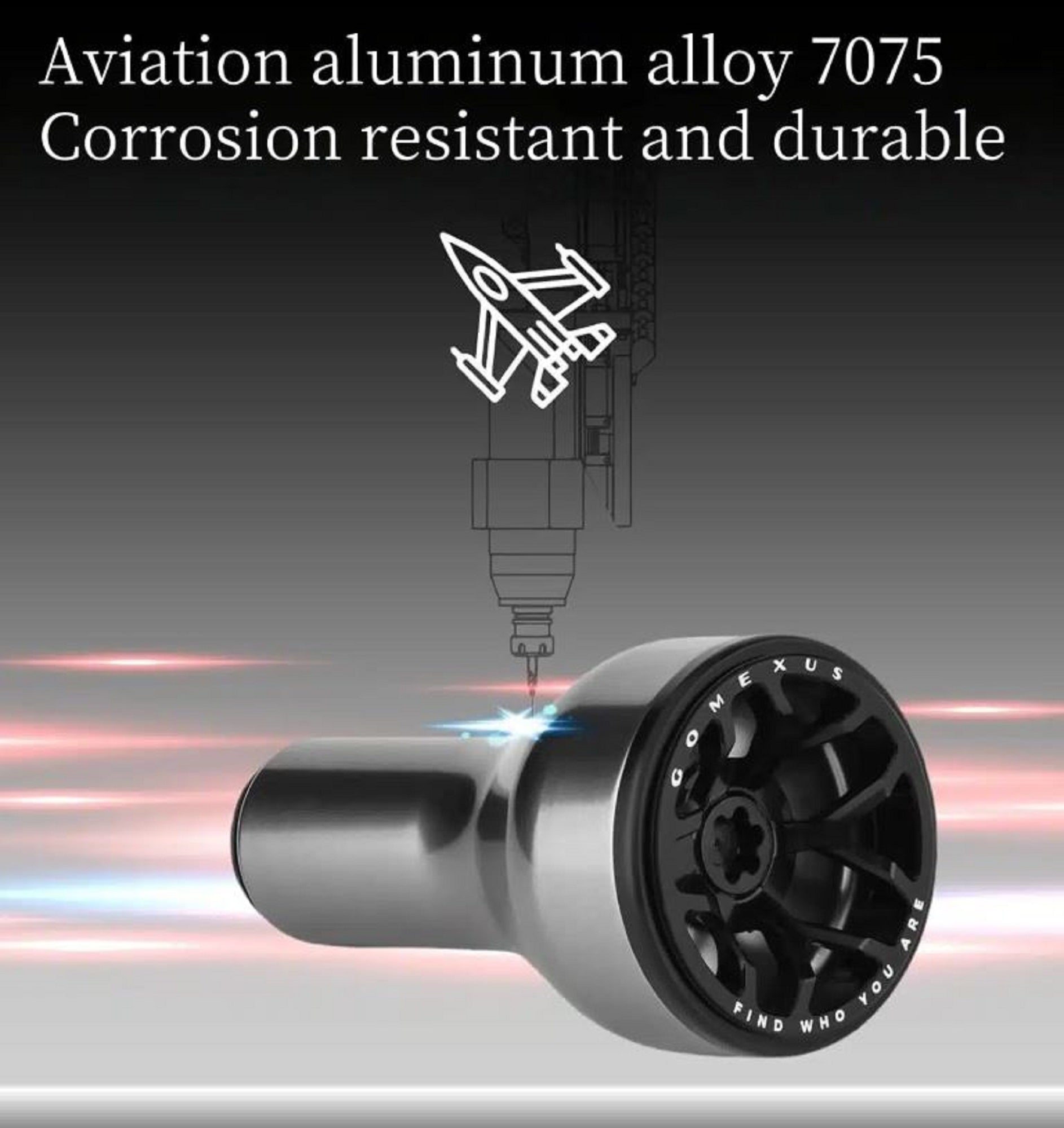 Gomexus A30LBKBK Knob Aluminum Black 30mm Shimano A , Daiwa S (4428)