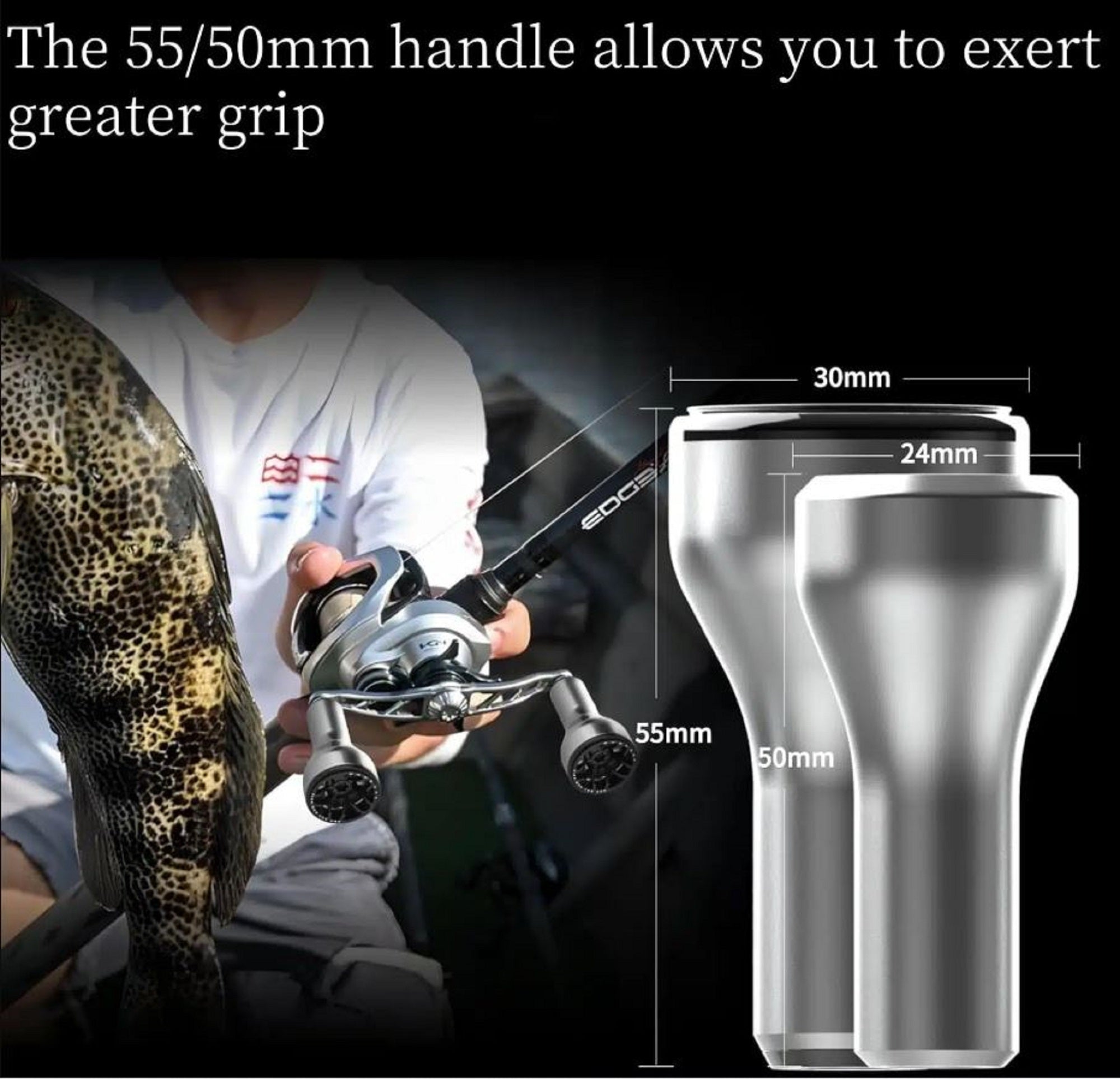 Gomexus A30LBKBK Knob Aluminum Black 30mm Shimano A , Daiwa S (4428)