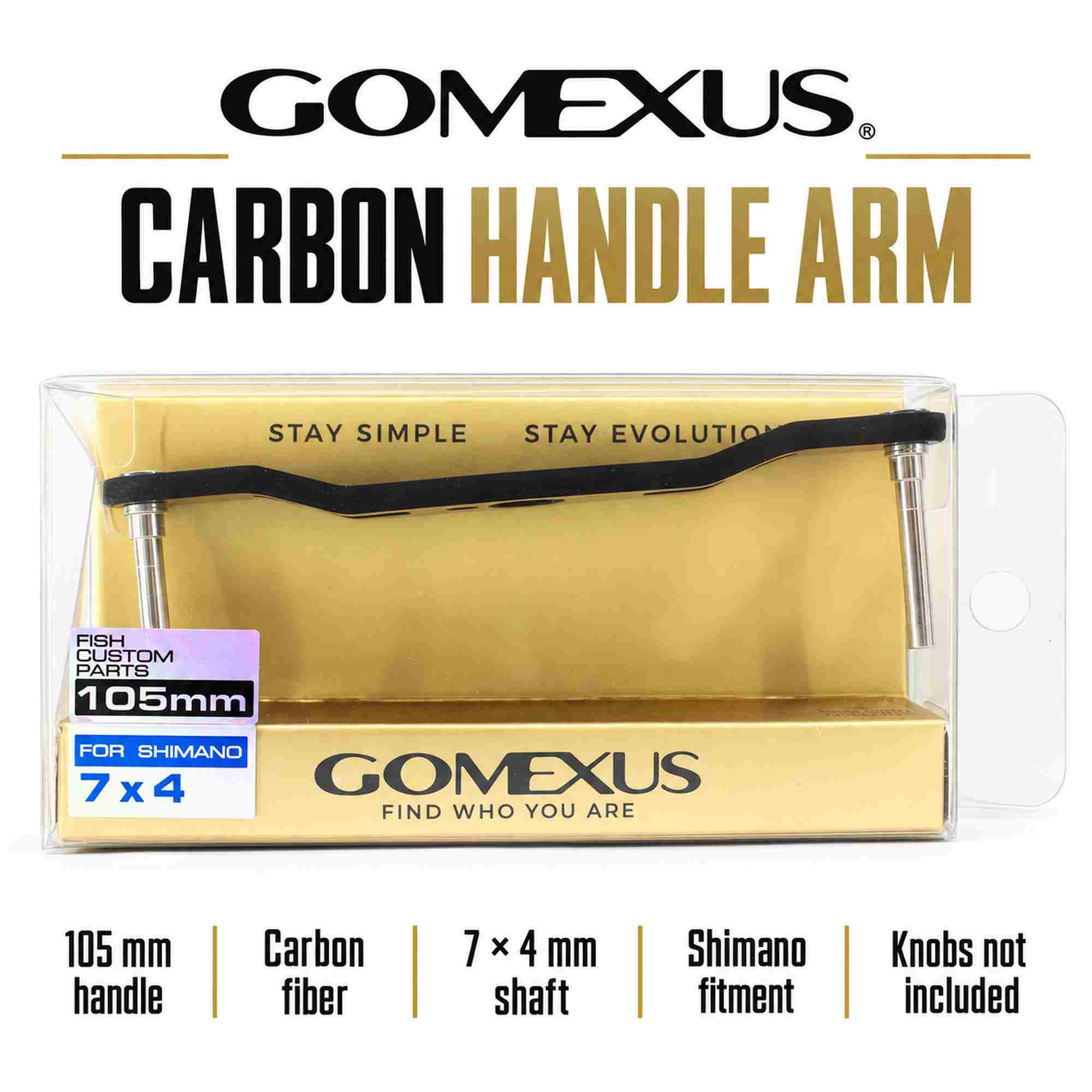 Gomexus H1B105FBK Handle Carbon 105mm 7x4 Shimano (4473)