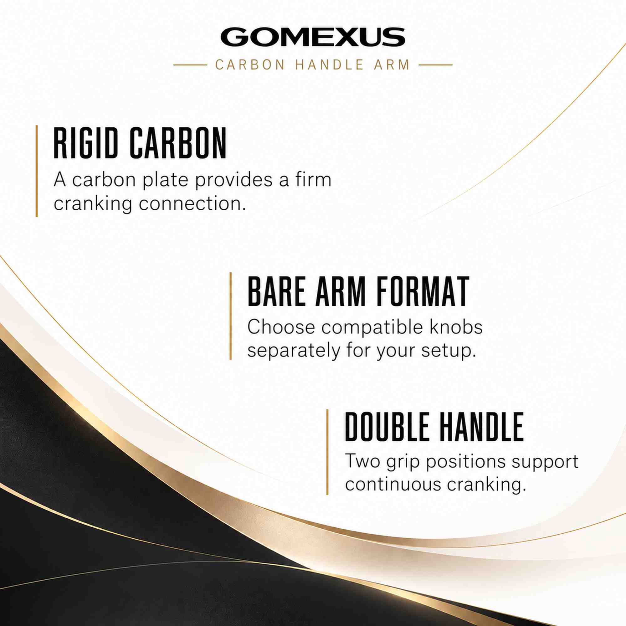 Gomexus H1B105FBK Handle Carbon 105mm 7x4 Shimano (4473)