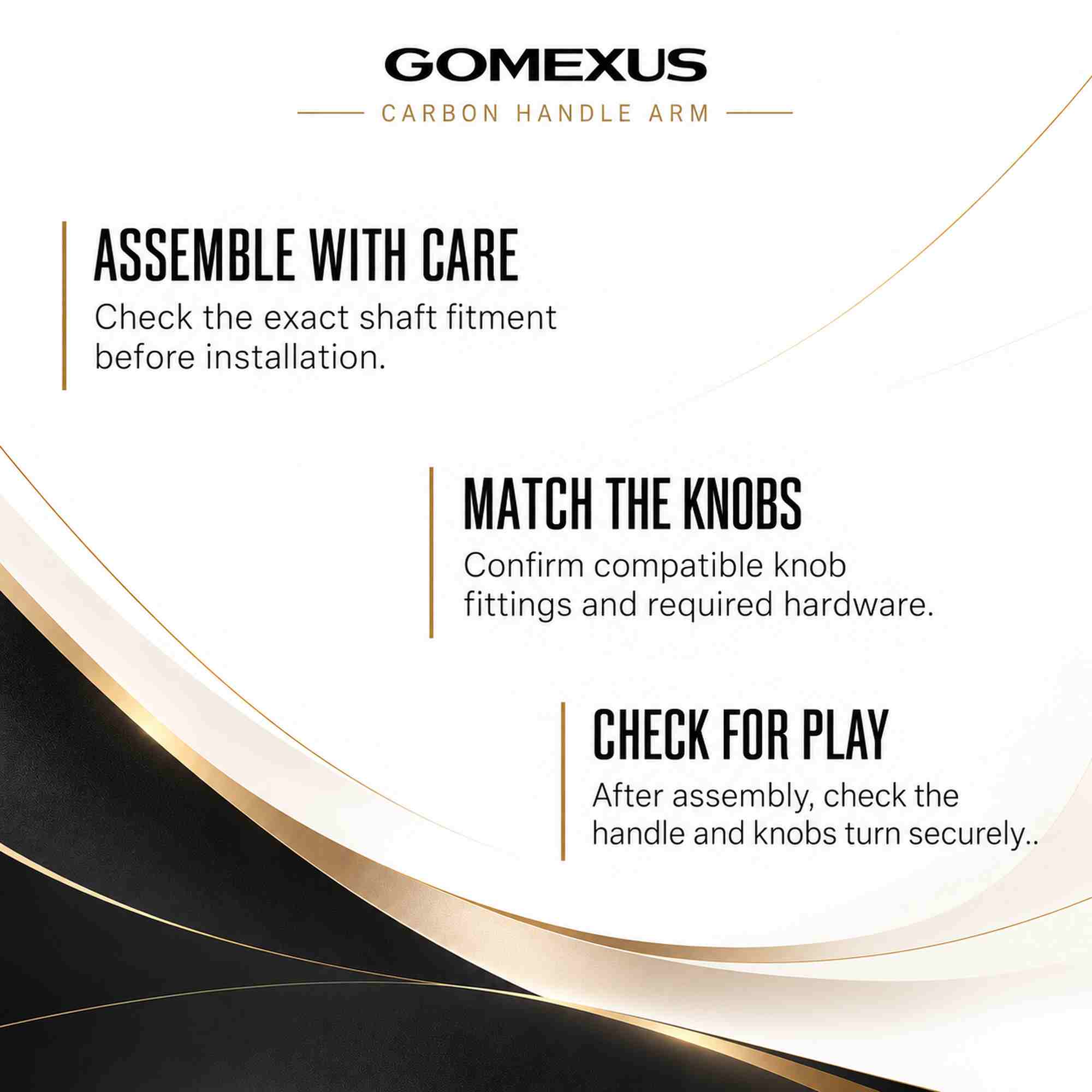 Gomexus H1B105FBK Handle Carbon 105mm 7x4 Shimano (4473)