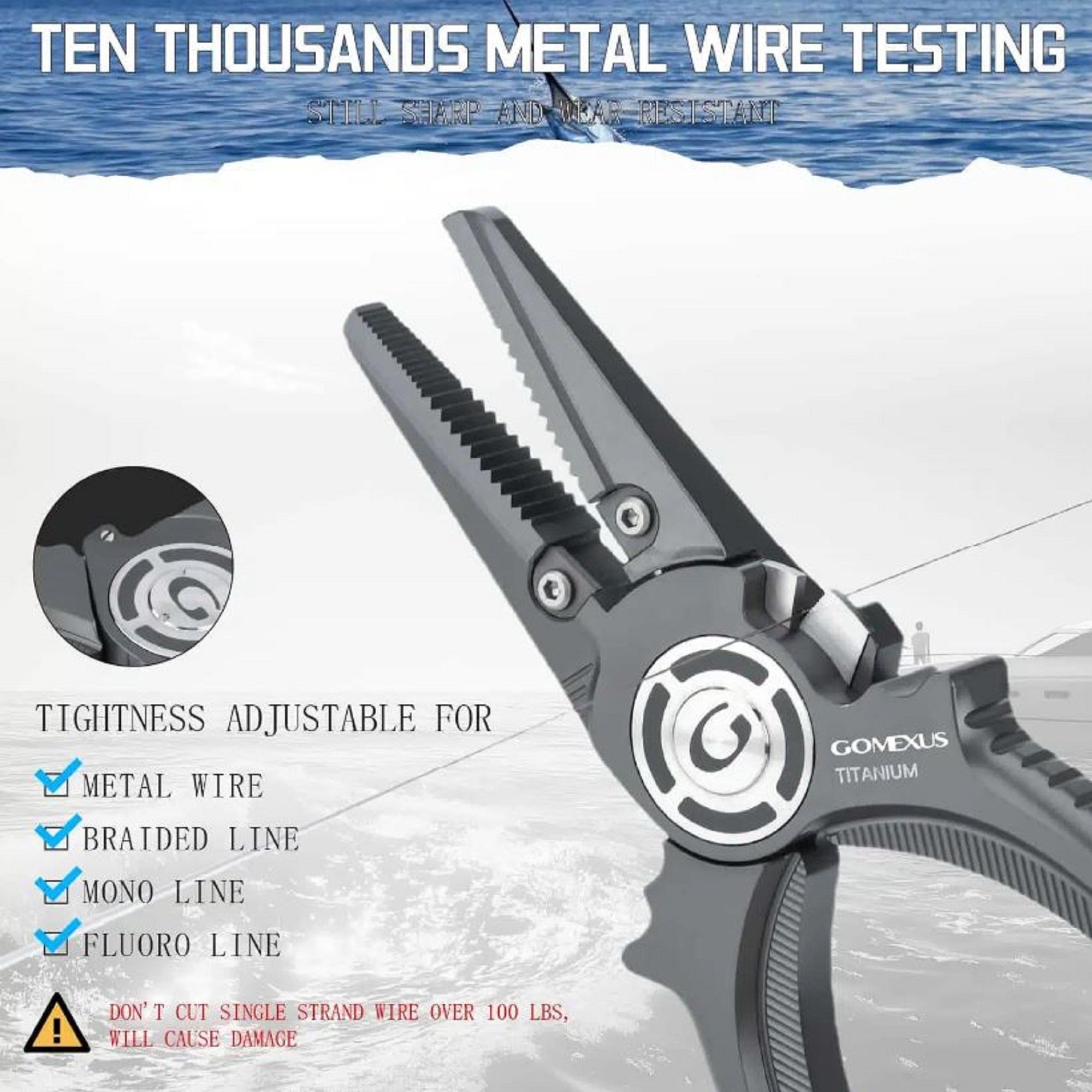 Gomexus TX75-TN Pliers Split Ring Titanium SET (4817)