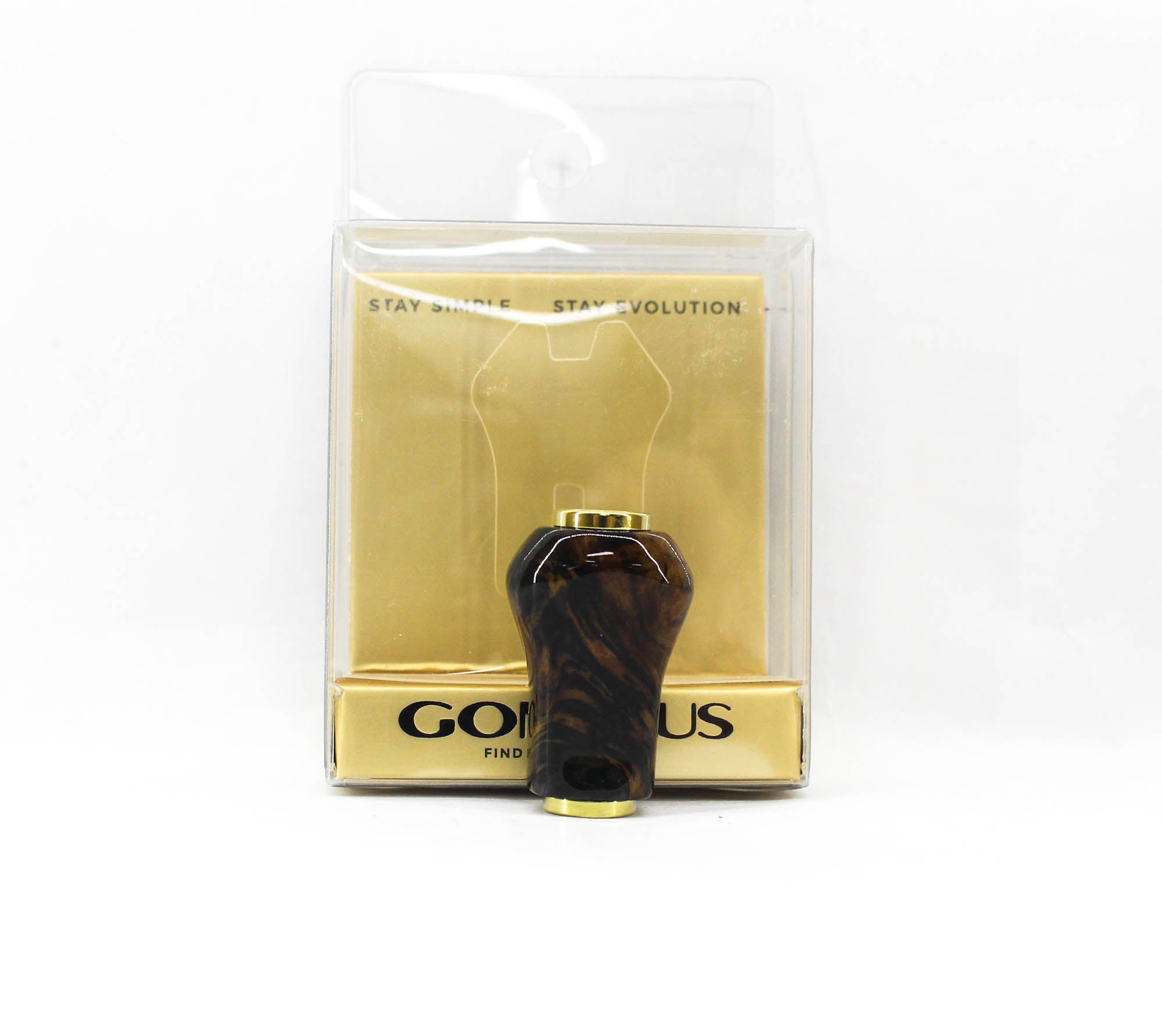 Gomexus K122RFBKCQ-01 Knob Titanium Dark Wood 22mm Shimano A,Daiwa S (4923)