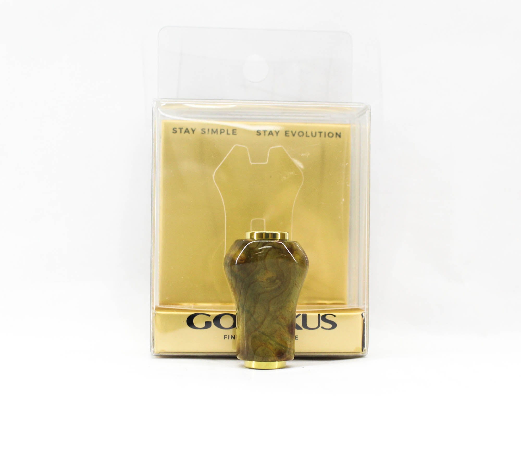 Gomexus K122RFGDCQ Knob Titanium Light Wood 22mm Shimano A, Daiwa S (4930)