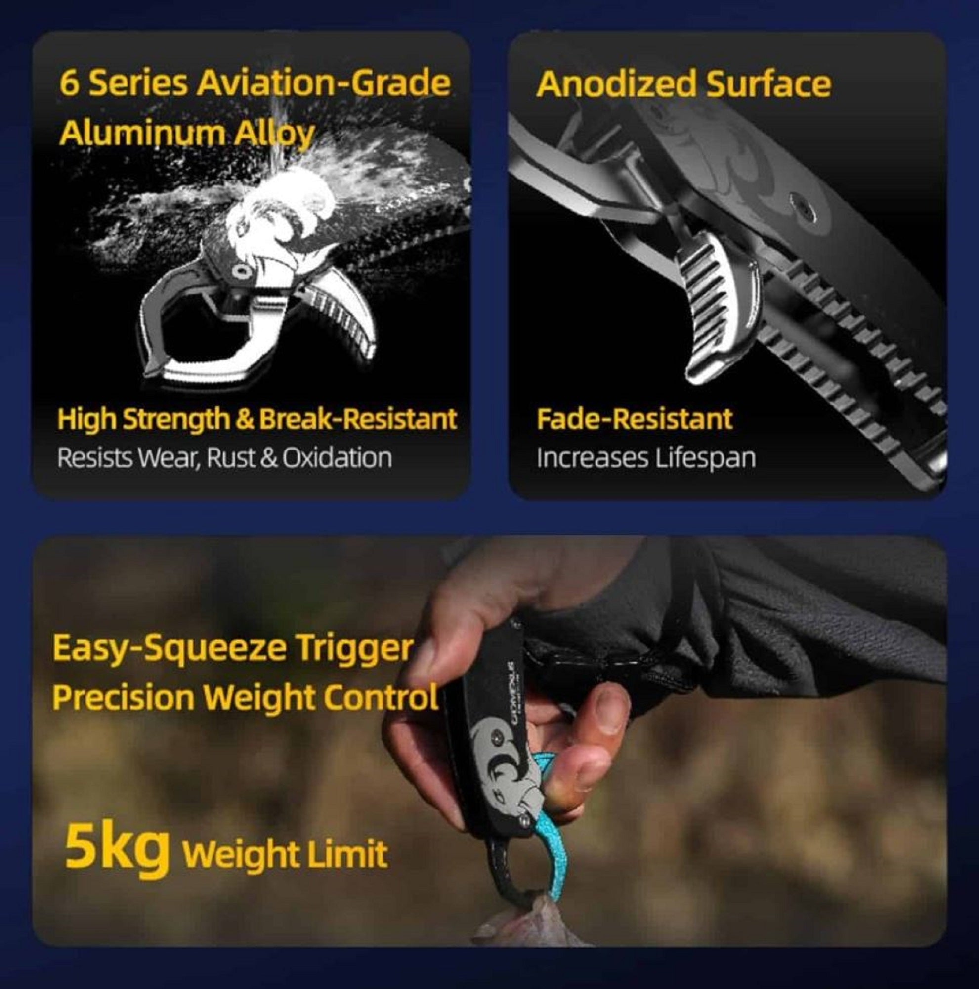 Gomexus KY100BKPL Fish Grip Pocket Light Weight Purple (4985)