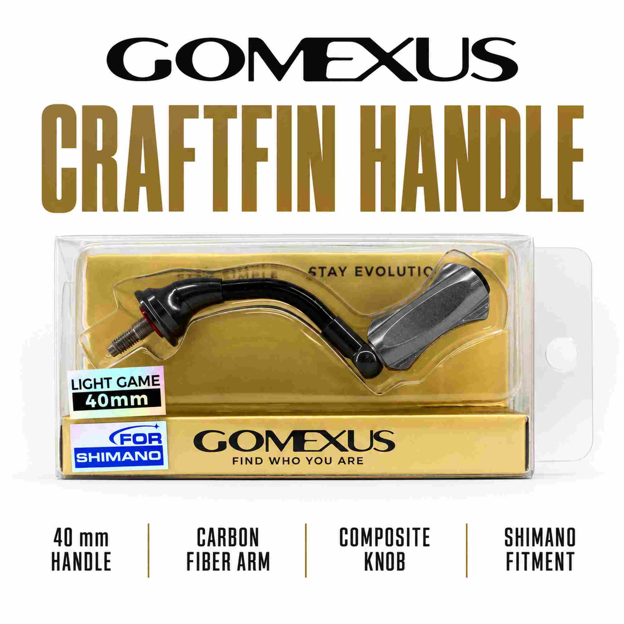 Gomexus H2S40F18ZFSTST Handle Carbon Fiber 40mm Shimano (5425)