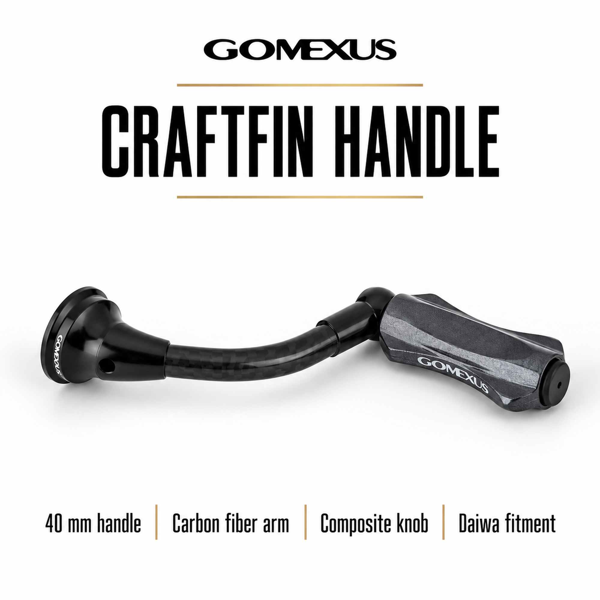 Gomexus H2S40F18ZFBKBK Handle Carbon Fiber 40mm Daiwa (5432)