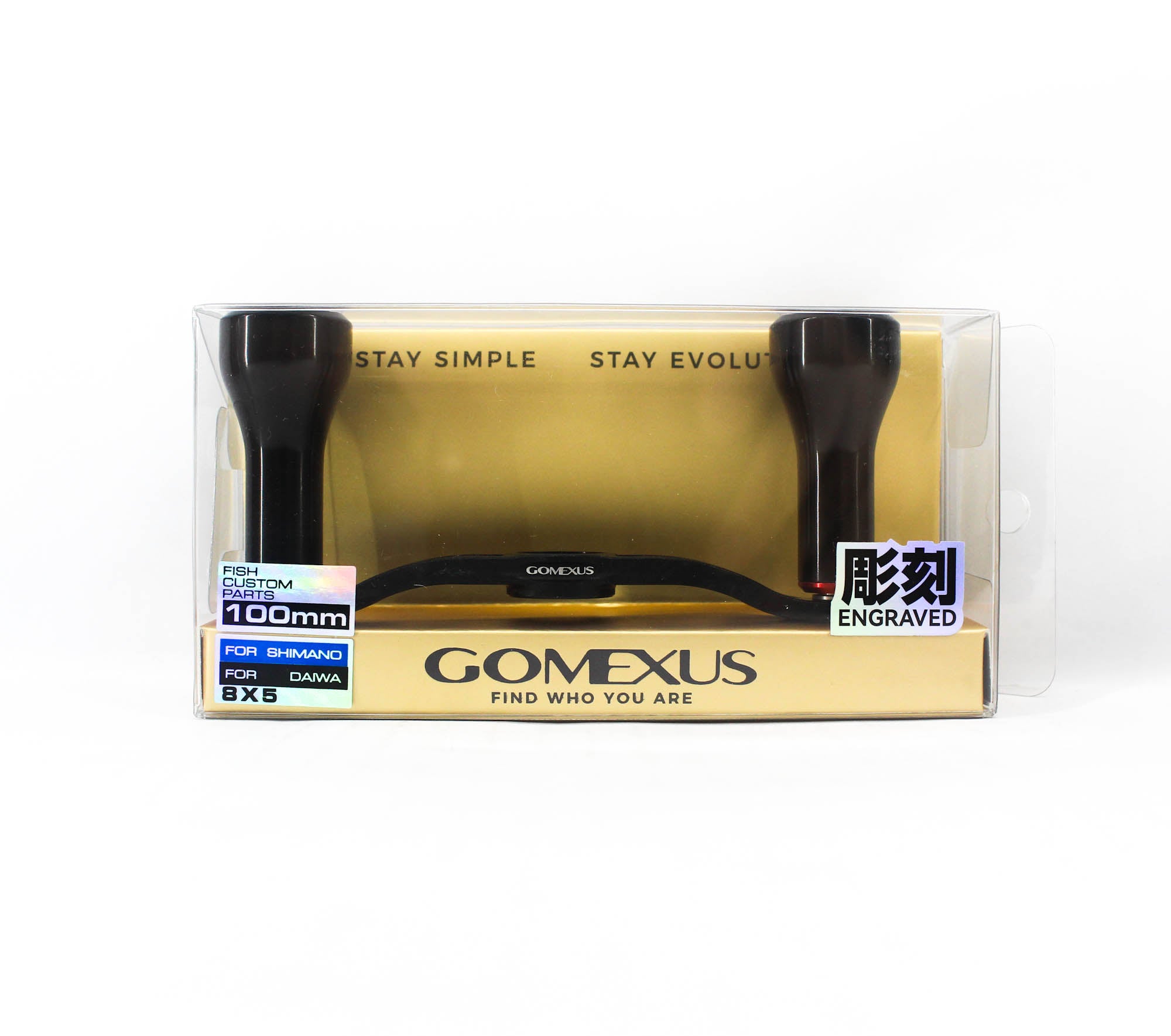 Gomexus H2B100A24ABKRDJ Handle Alu Black 100mm 8x5mm Shimano Daiwa (5586)