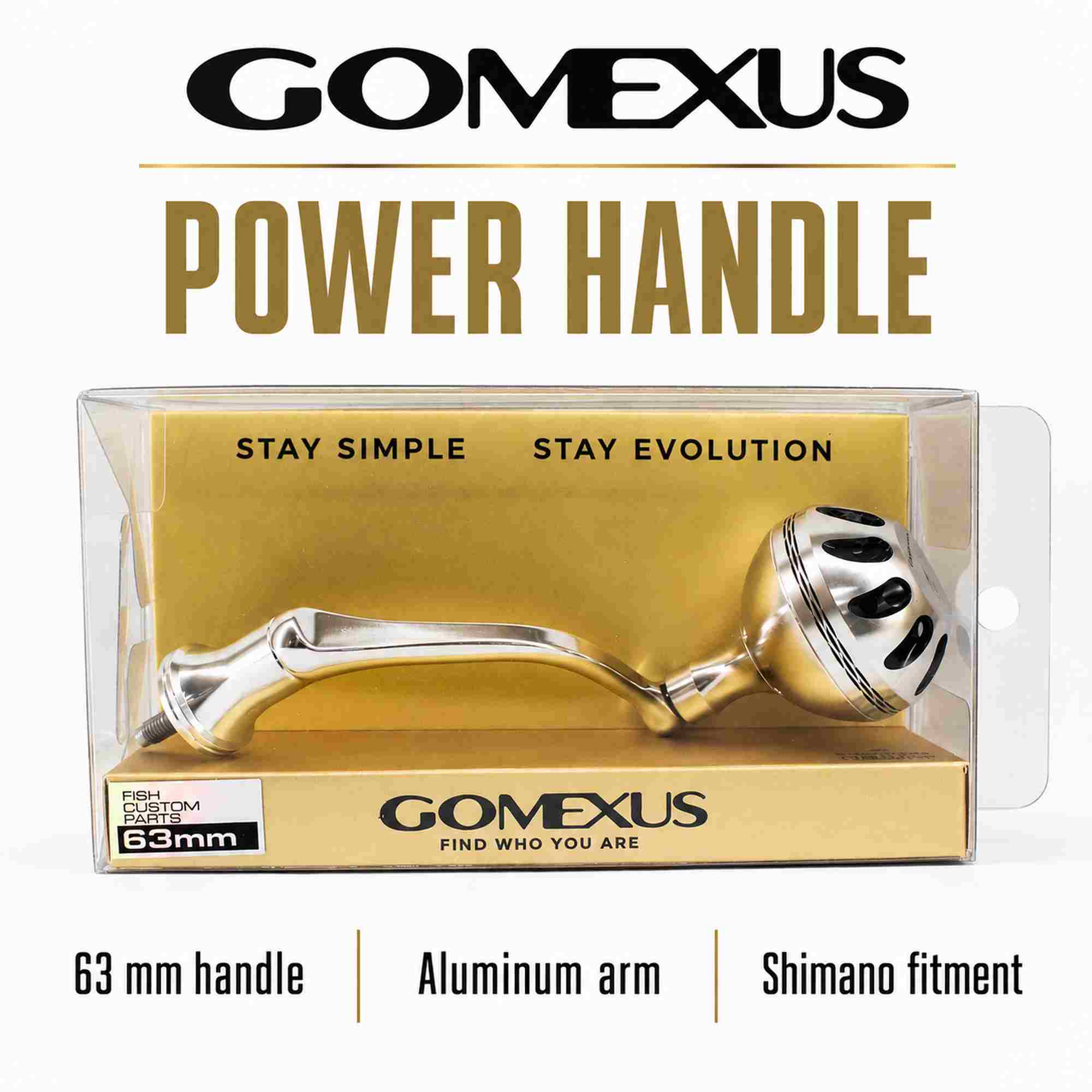 Gomexus H1S63JVA0138ASRBN Handle Aluminum Silver 63mm Shimano (5791)