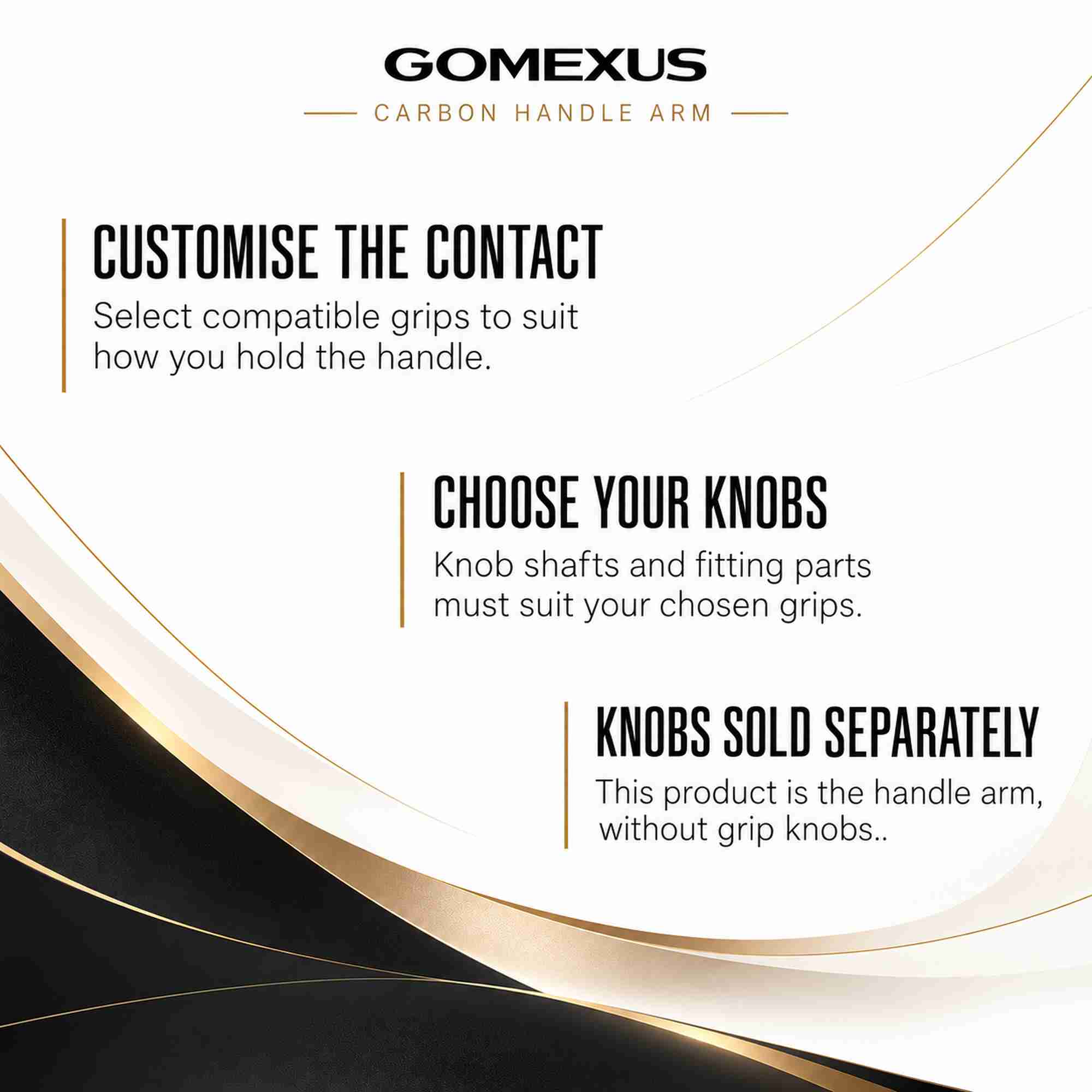 Gomexus H2B105FBK Handle Carbon 105mm 8x5 Daiwa (6156)