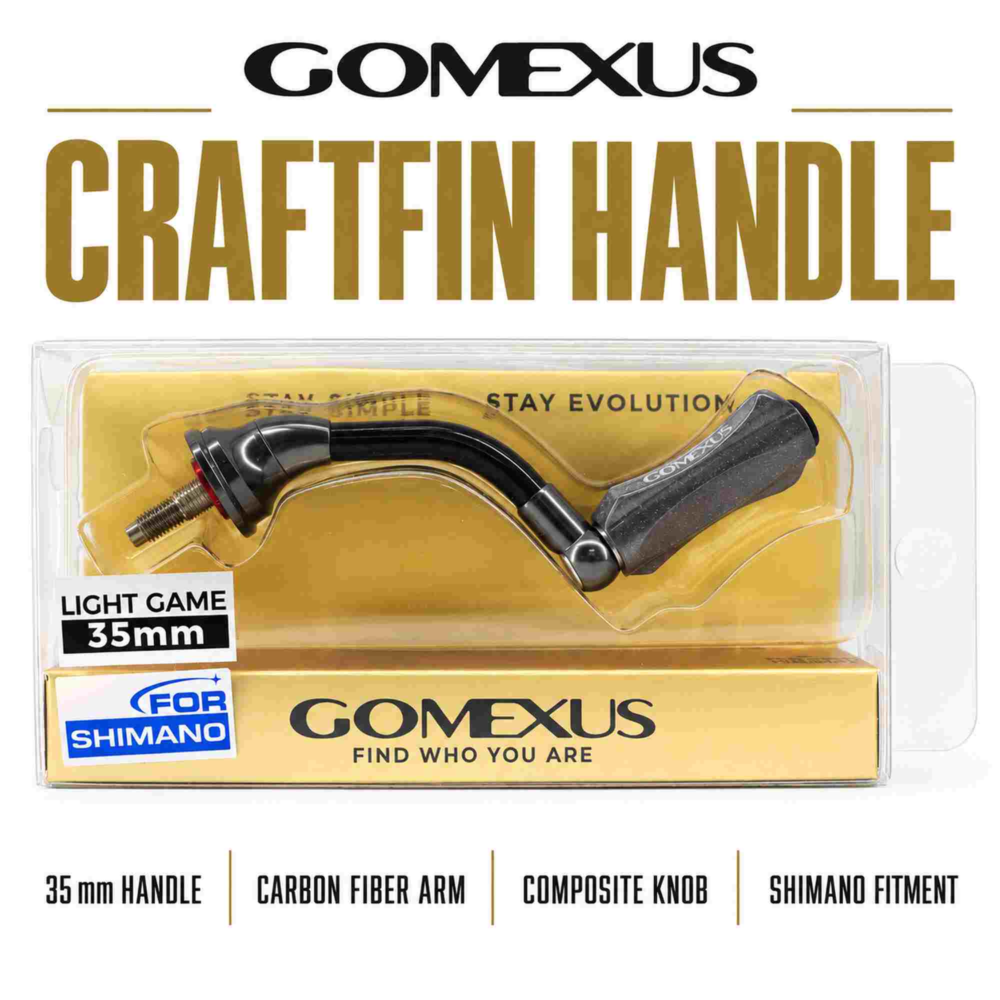Gomexus H1S35F18ZFSTST Handle Carbon Fiber 35mm Shimano (6170)