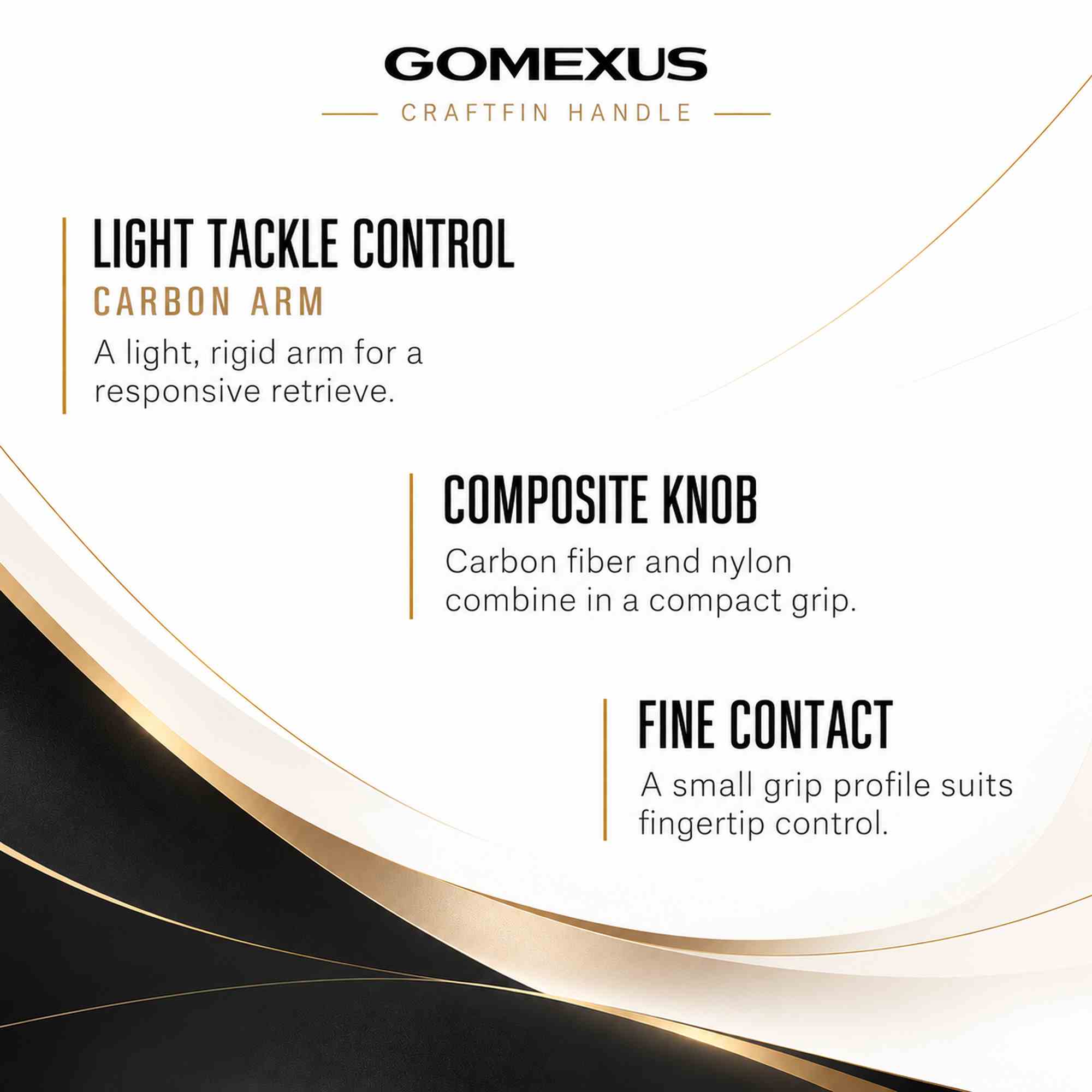 Gomexus H1S35F18ZFSTST Handle Carbon Fiber 35mm Shimano (6170)