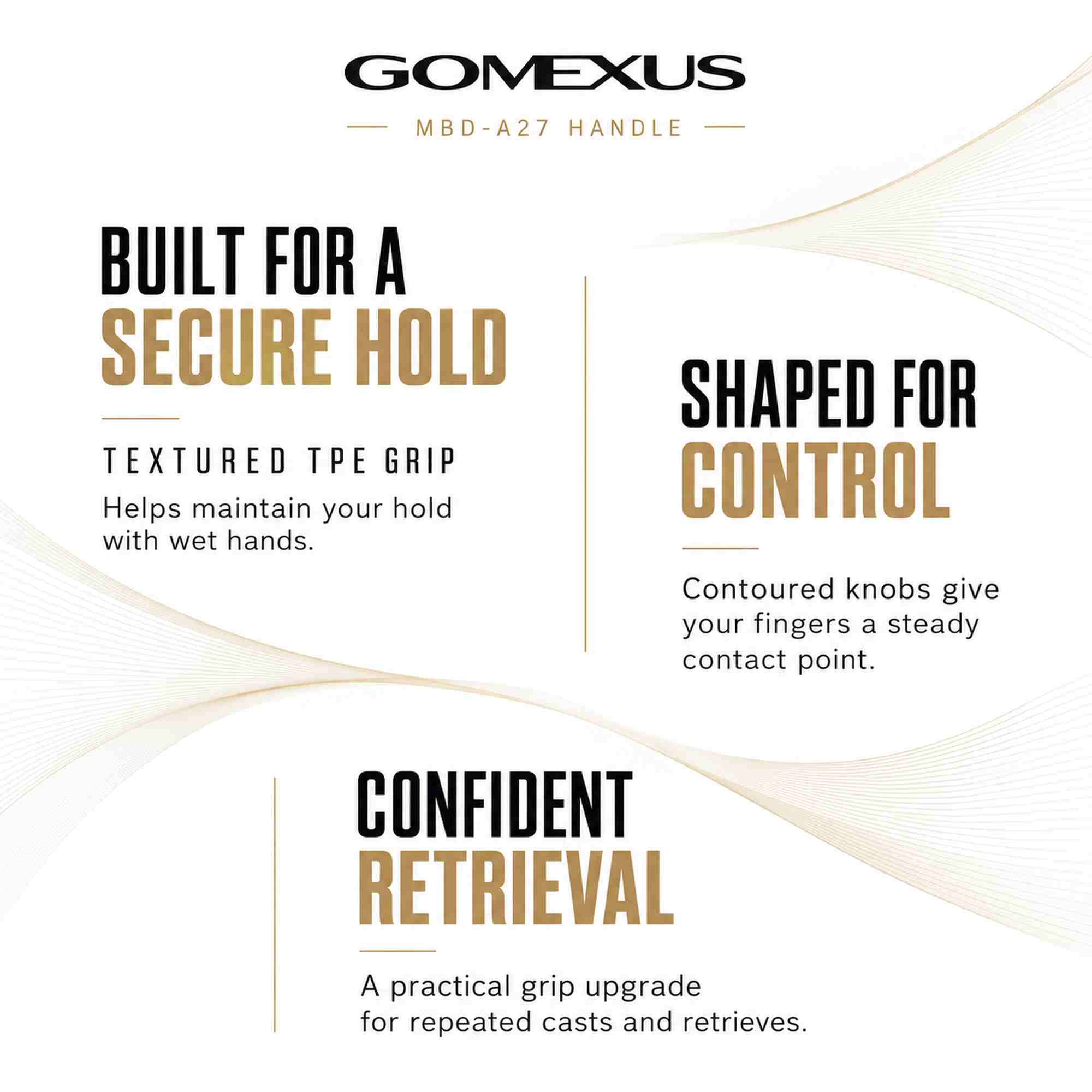 Gomexus H1B100MA27PBKBK Handle TPE 100mm 7x4mm Shimano (6187)