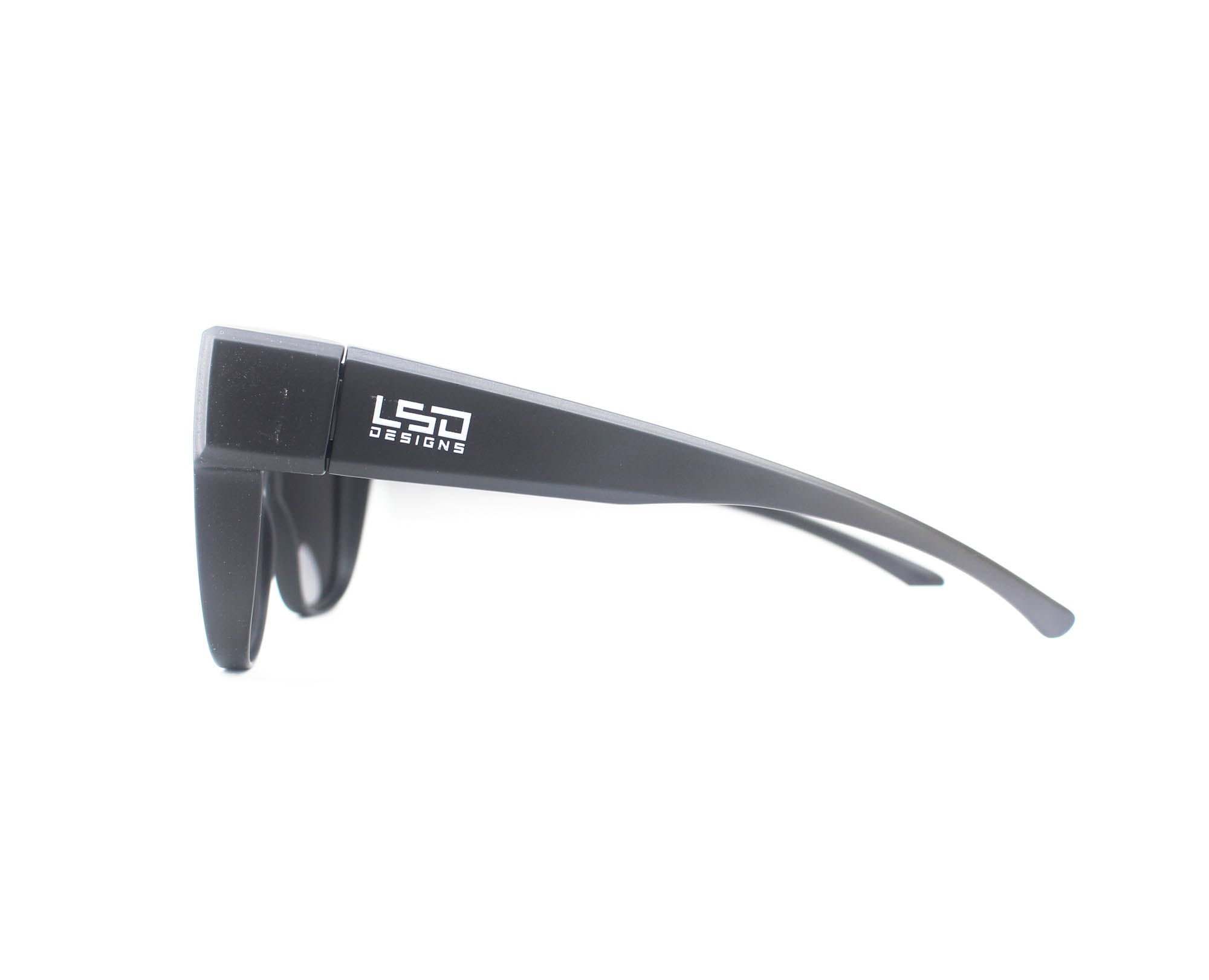 LSD Sunglasses Overglasses Type 7 Matte Black/Light Gray Flash Mirror (0130)