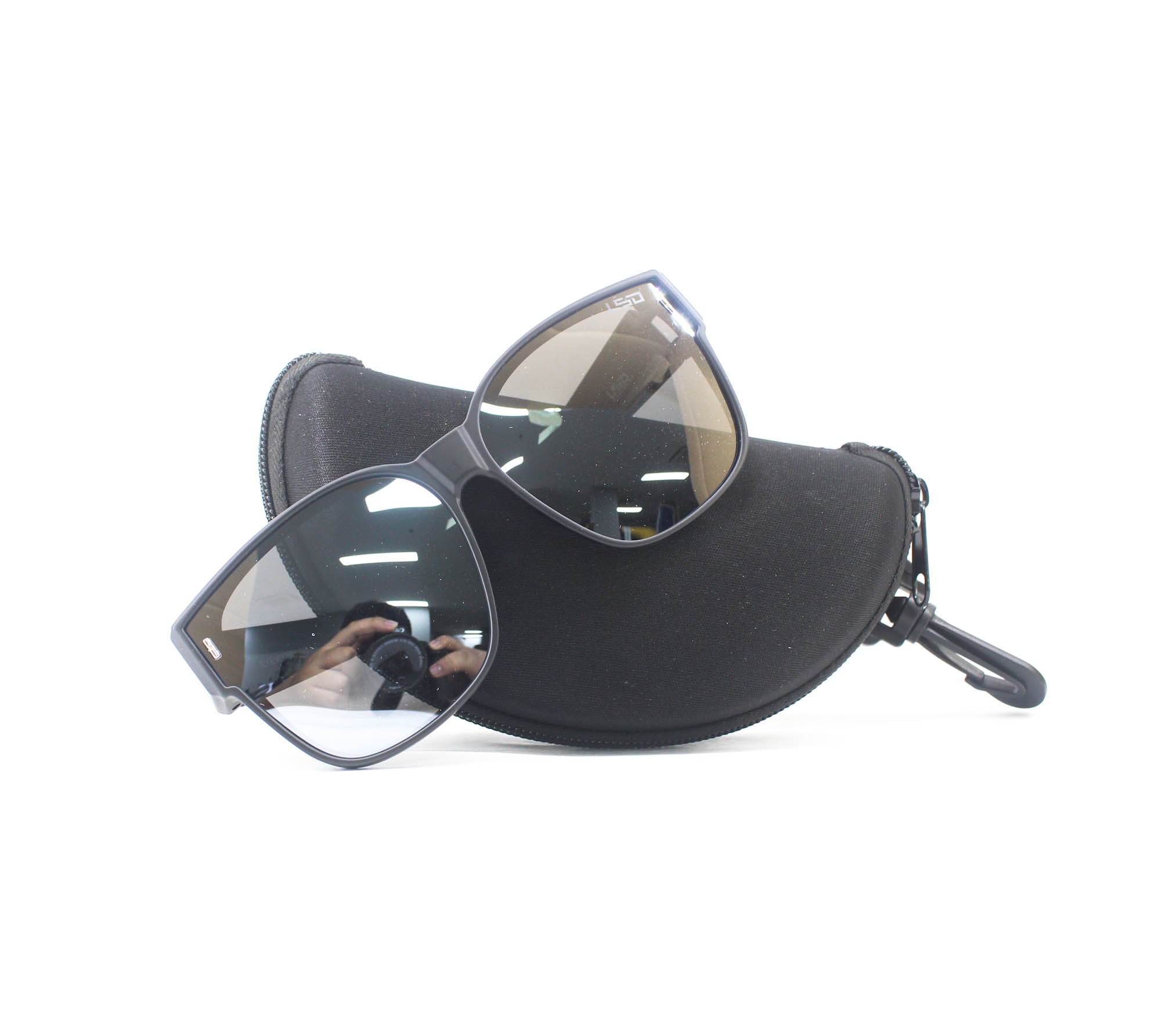 LSD Sunglasses Overglasses Type 7 Matte Black/Light Gray Flash Mirror (0130)