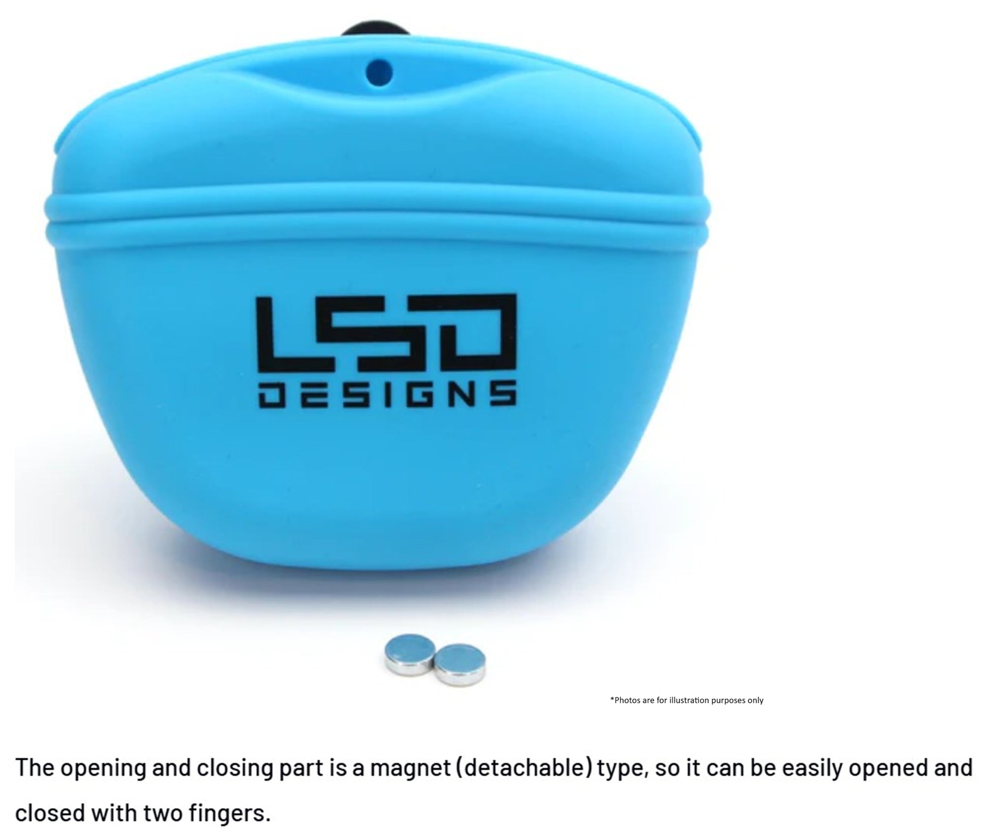 LSD Kuzu Pouch Silicon Clip on JR 9 x 7 x 4 cm Sky Blue (0833)