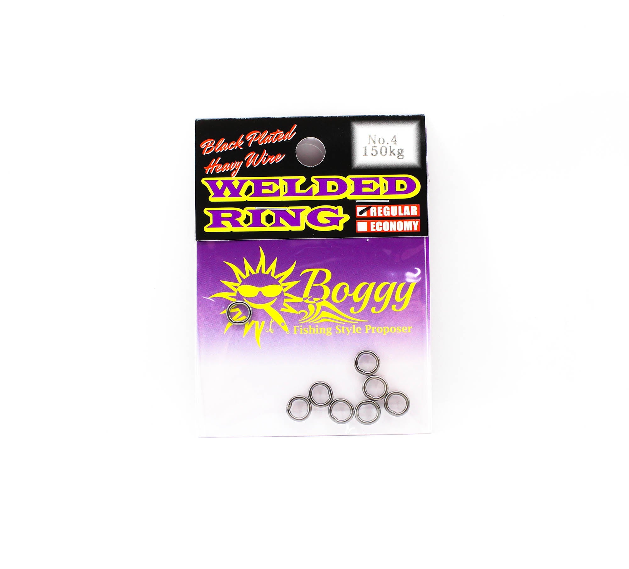 Boggy Solid Ring Black Welded Size 4 150kg 8/pack (1441)
