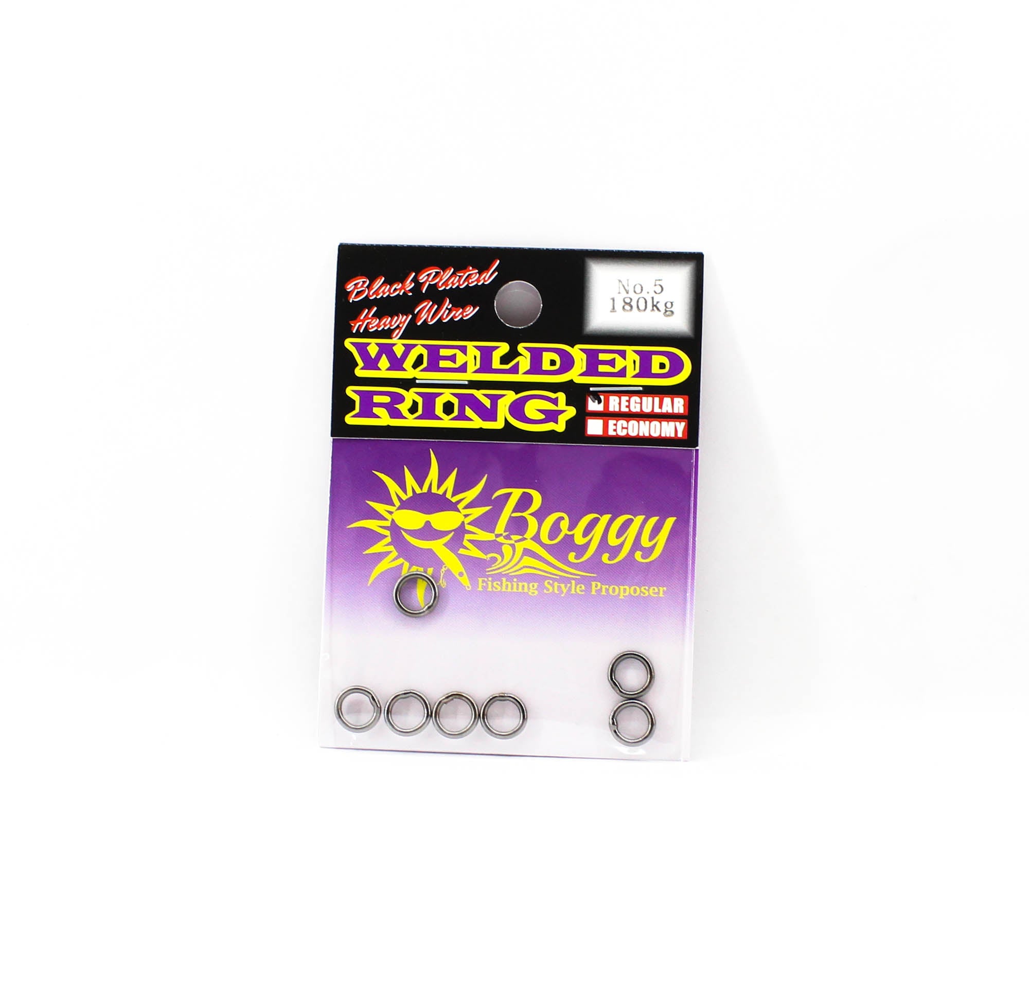 Boggy Solid Ring Black Welded Size 5 180kg 7/pack (1458)