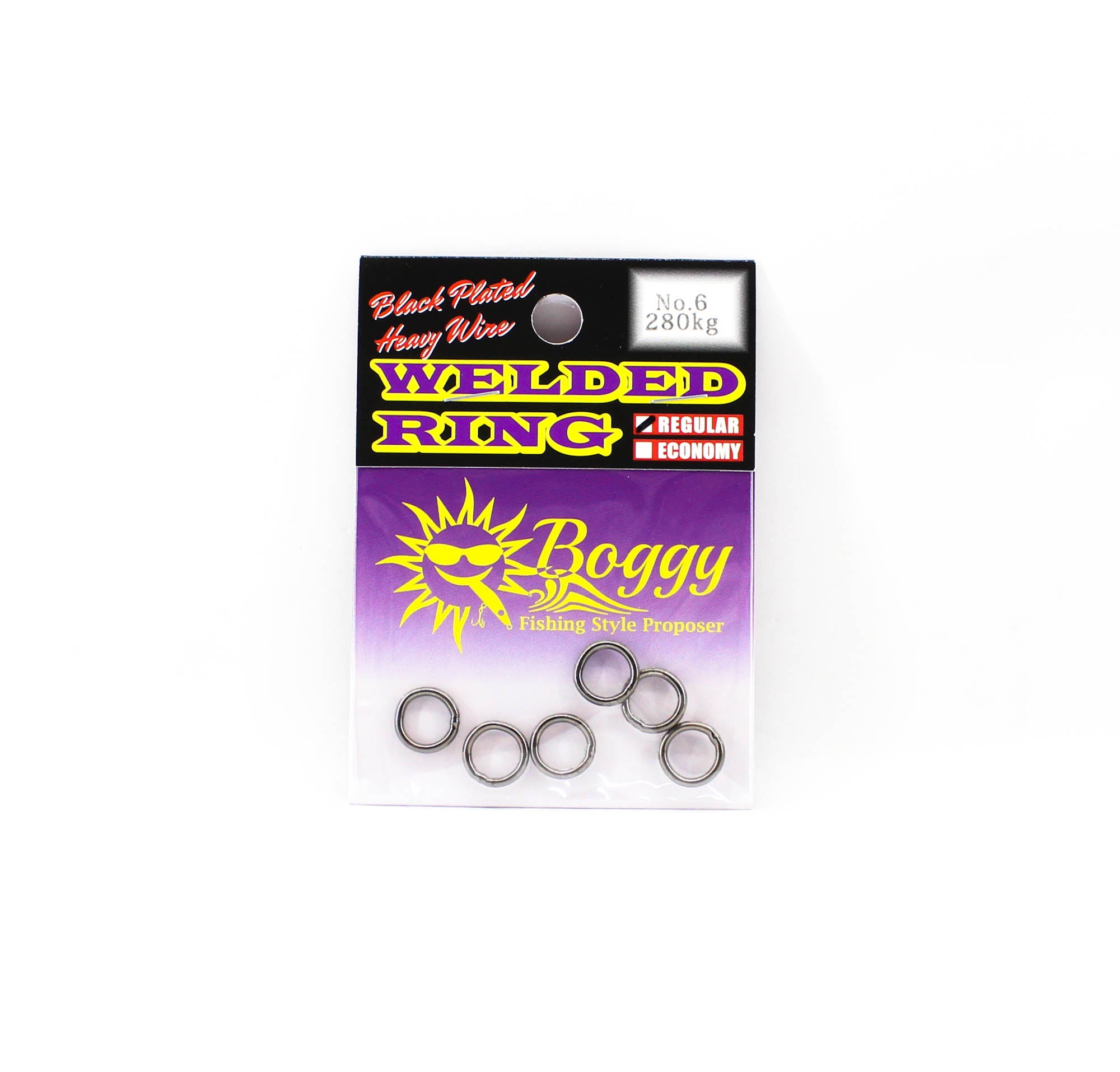 Boggy Solid Ring Black Welded Size 6 280kg 6/pack (1465)
