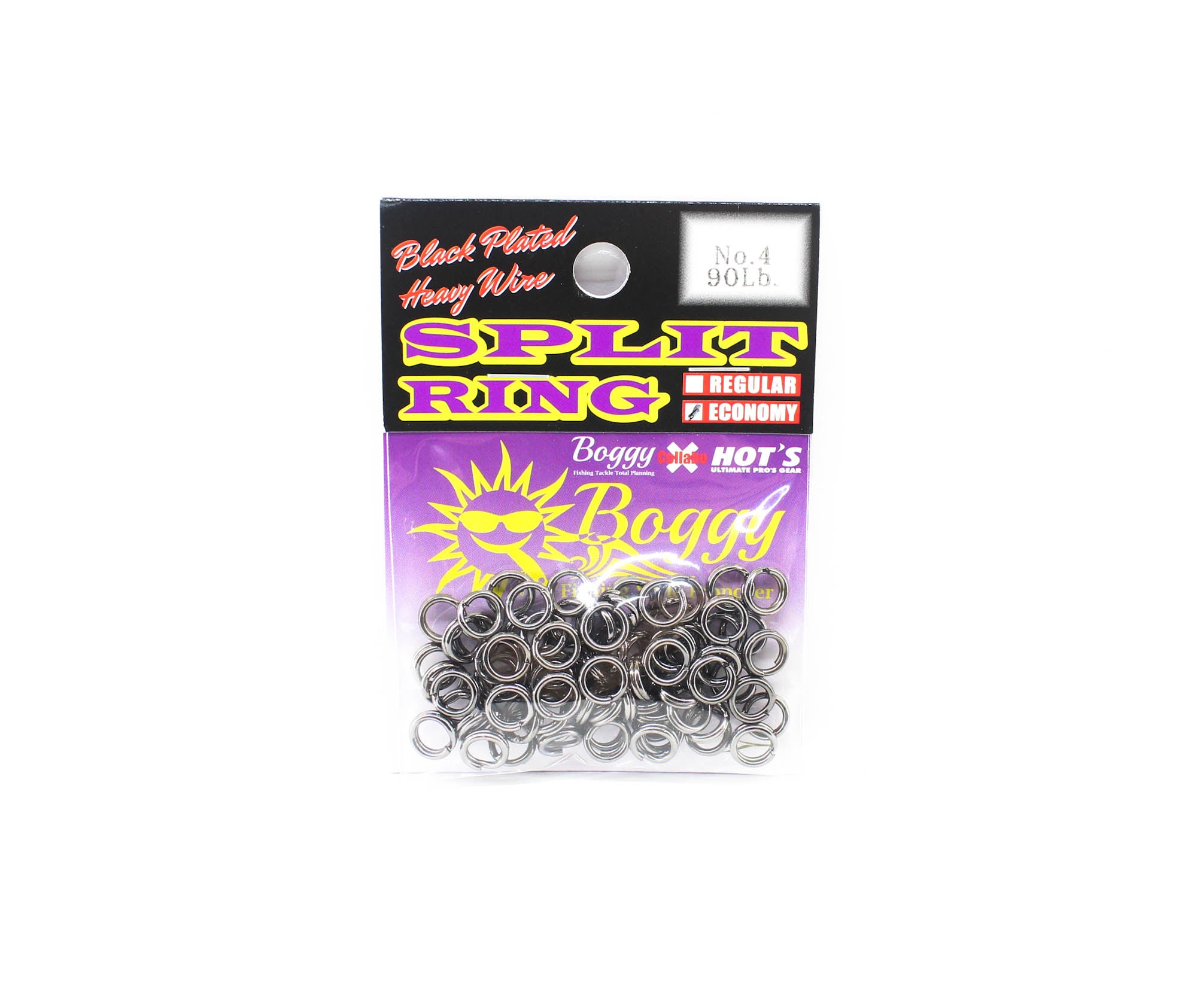 Boggy Split Ring Black Economy Size 4 90lb 75 /pack (1595)