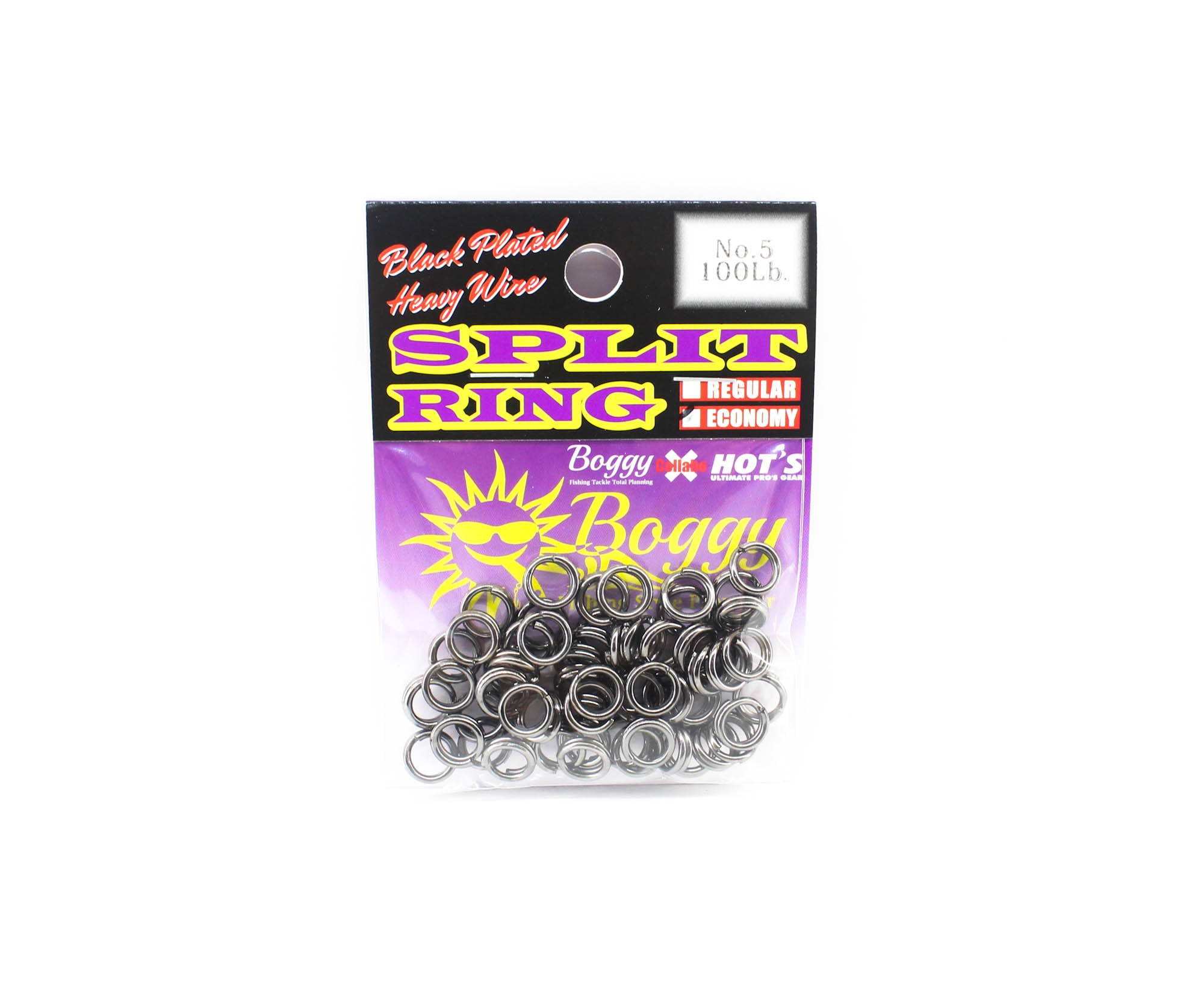 Boggy Split Ring Black Economy Size 5 100lb 60 /pack (1601)