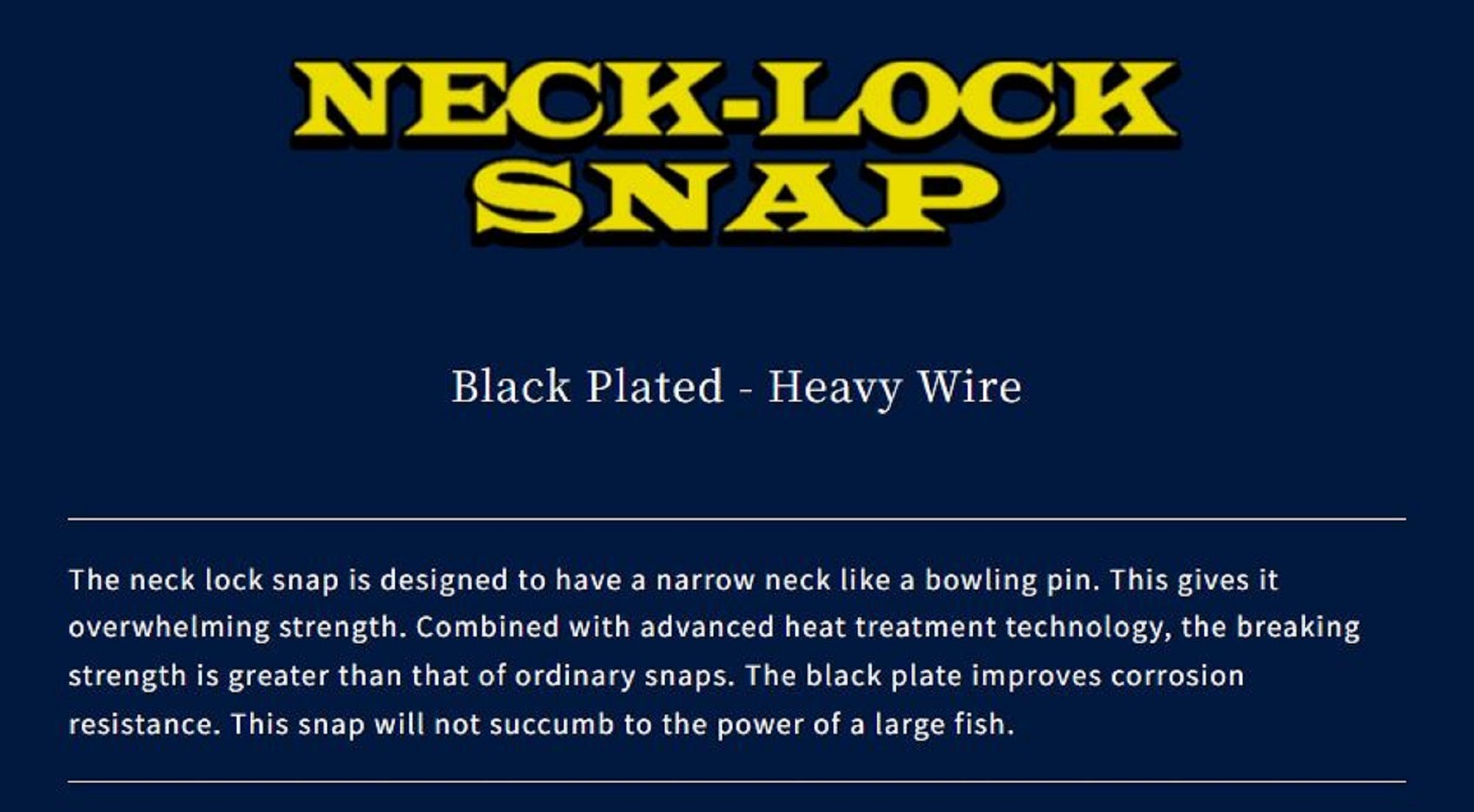 Boggy Snap Neck Lock Plated Black Size 1 80lb 10/pack (3759)