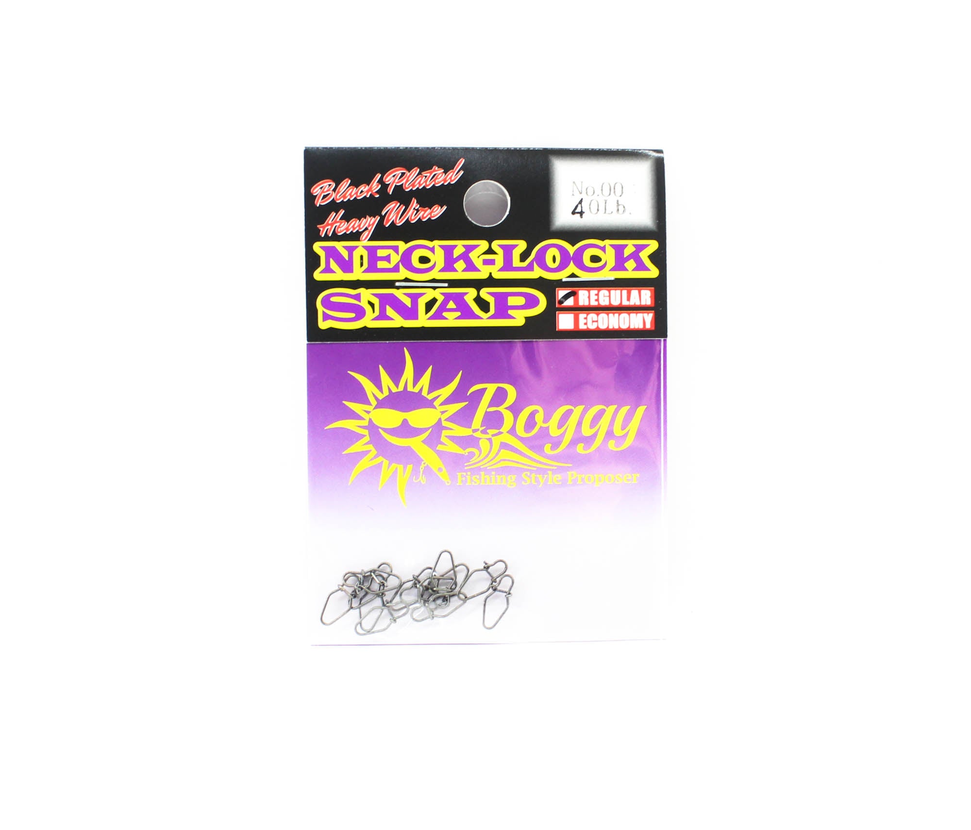 Boggy Snap Neck Lock Plated Regular Size 00 40lb 12/pack (4275)