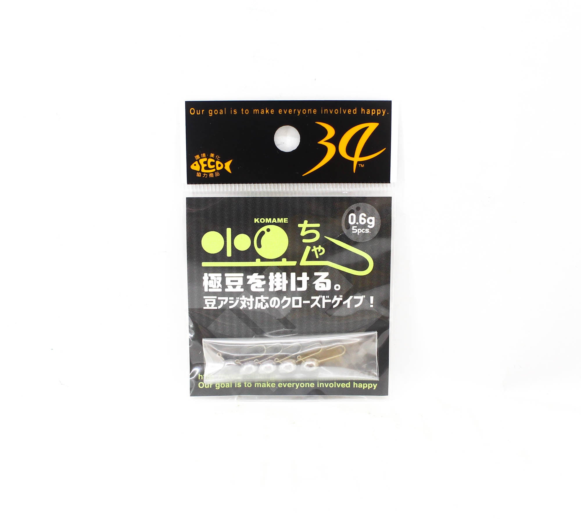 Thirty Four Jig Head Komamechan 0.6 grams 5 per pack (2454)