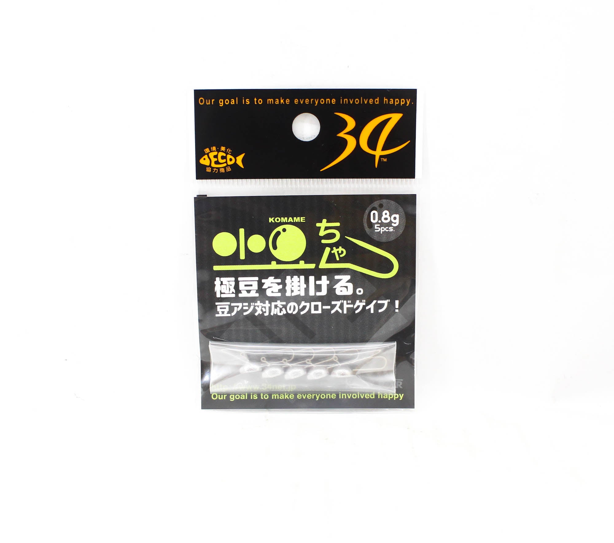 Thirty Four Jig Head Komamechan 0.8 grams 5 per pack (2461)