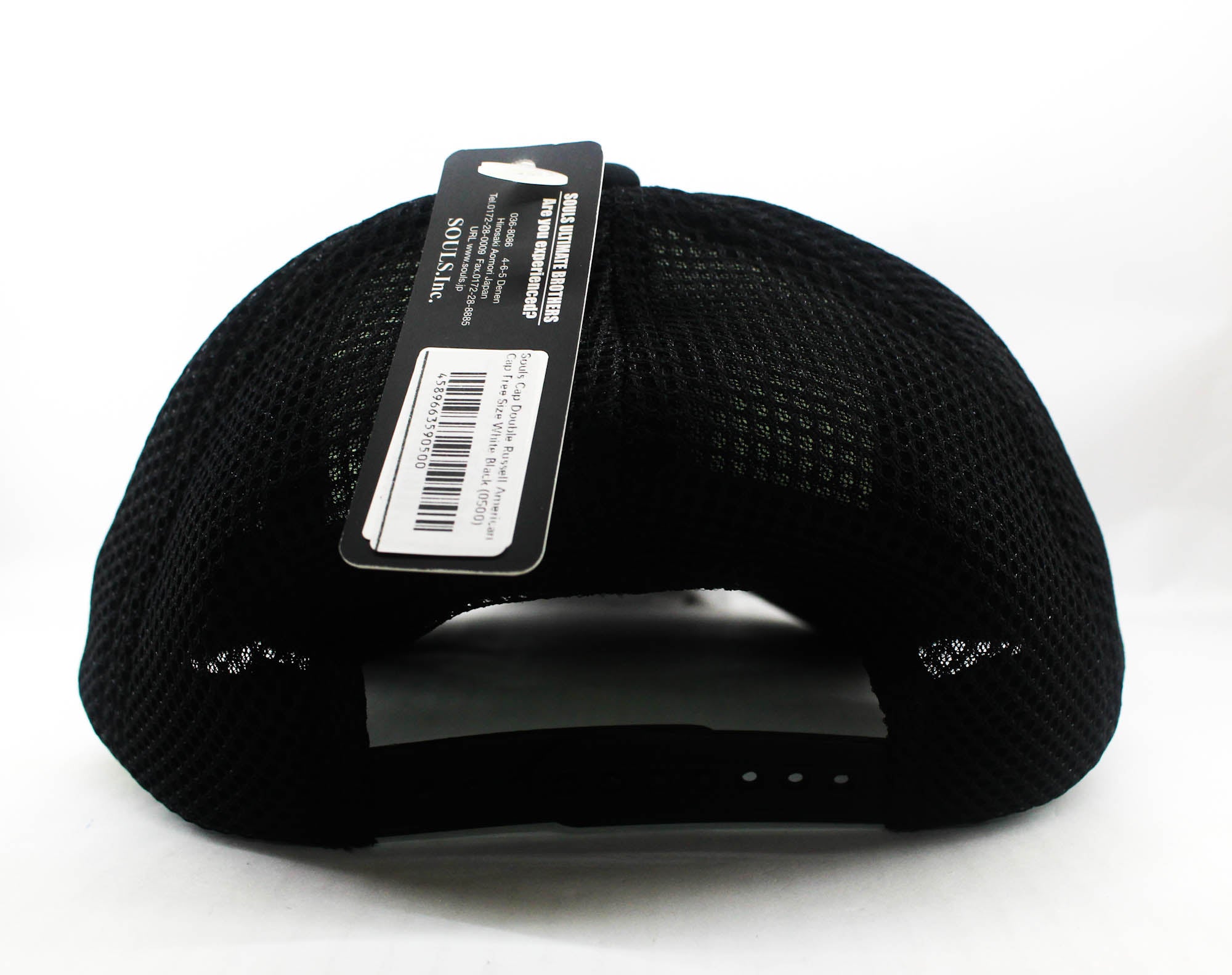Souls Cap Double Russell American Cap Free Size White Black (0500)