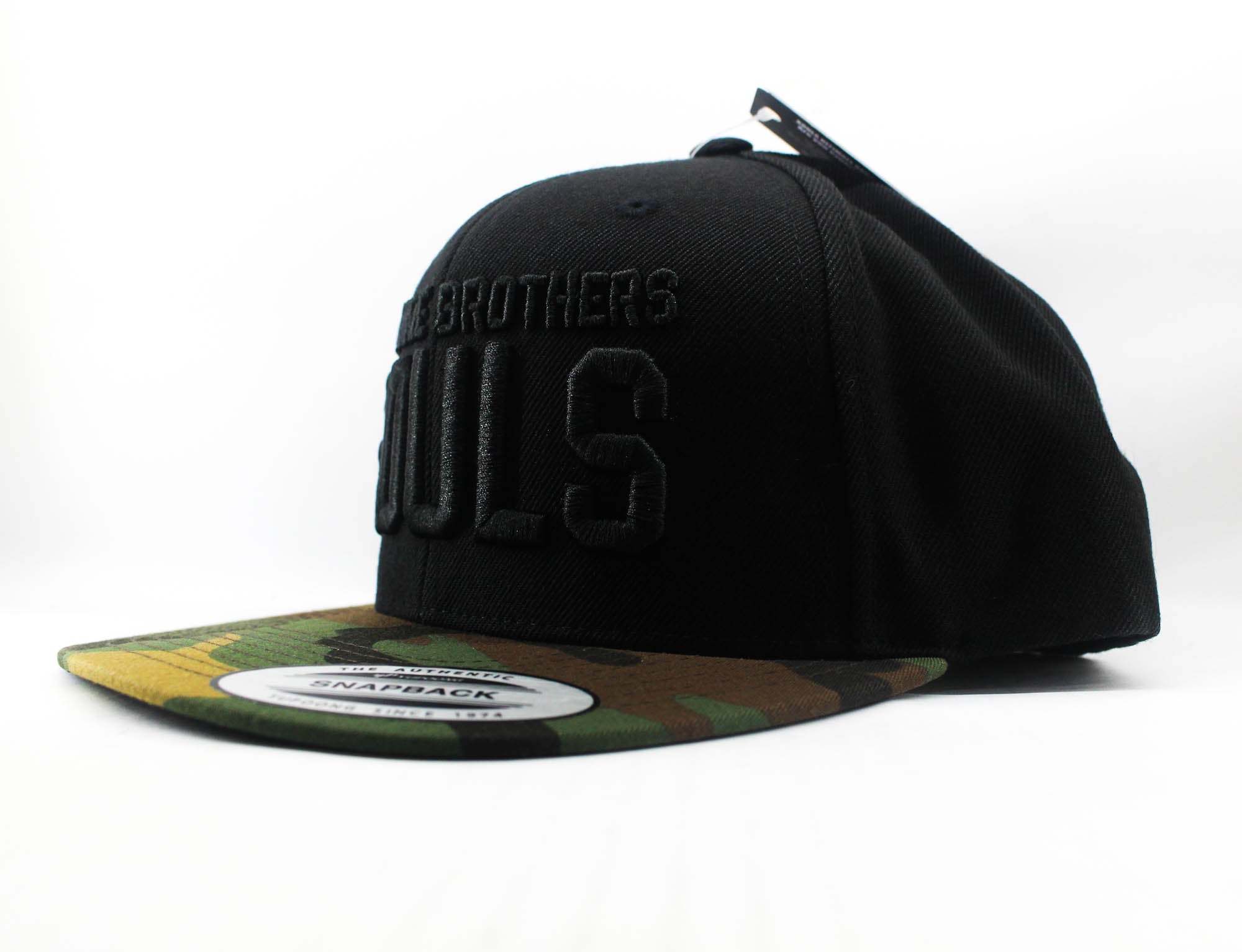 Souls Cap Flat Cap Free Size Black Green Camo Black (2652)