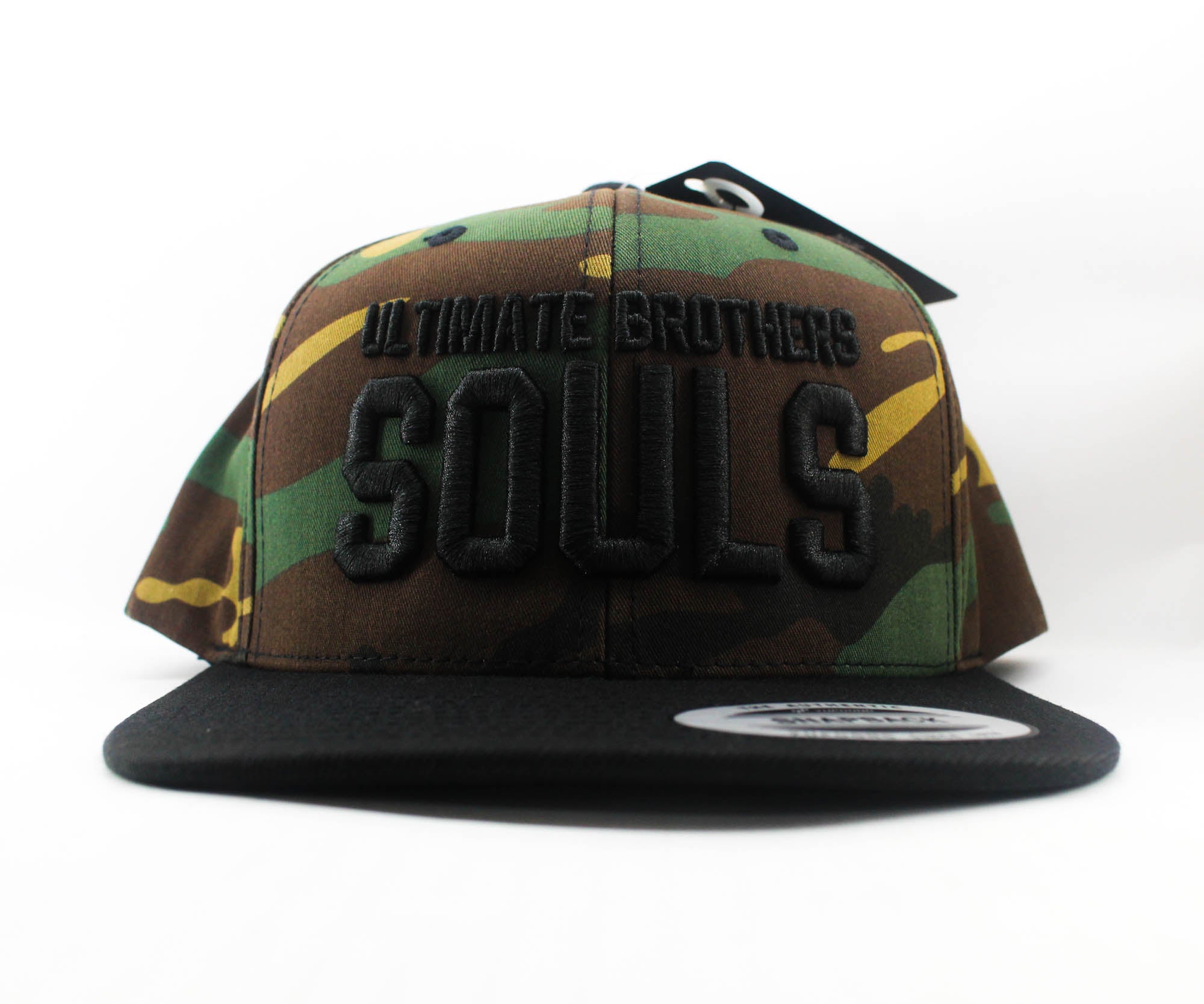 Souls Cap Flat Cap Free Size Green Camo Black (2676)
