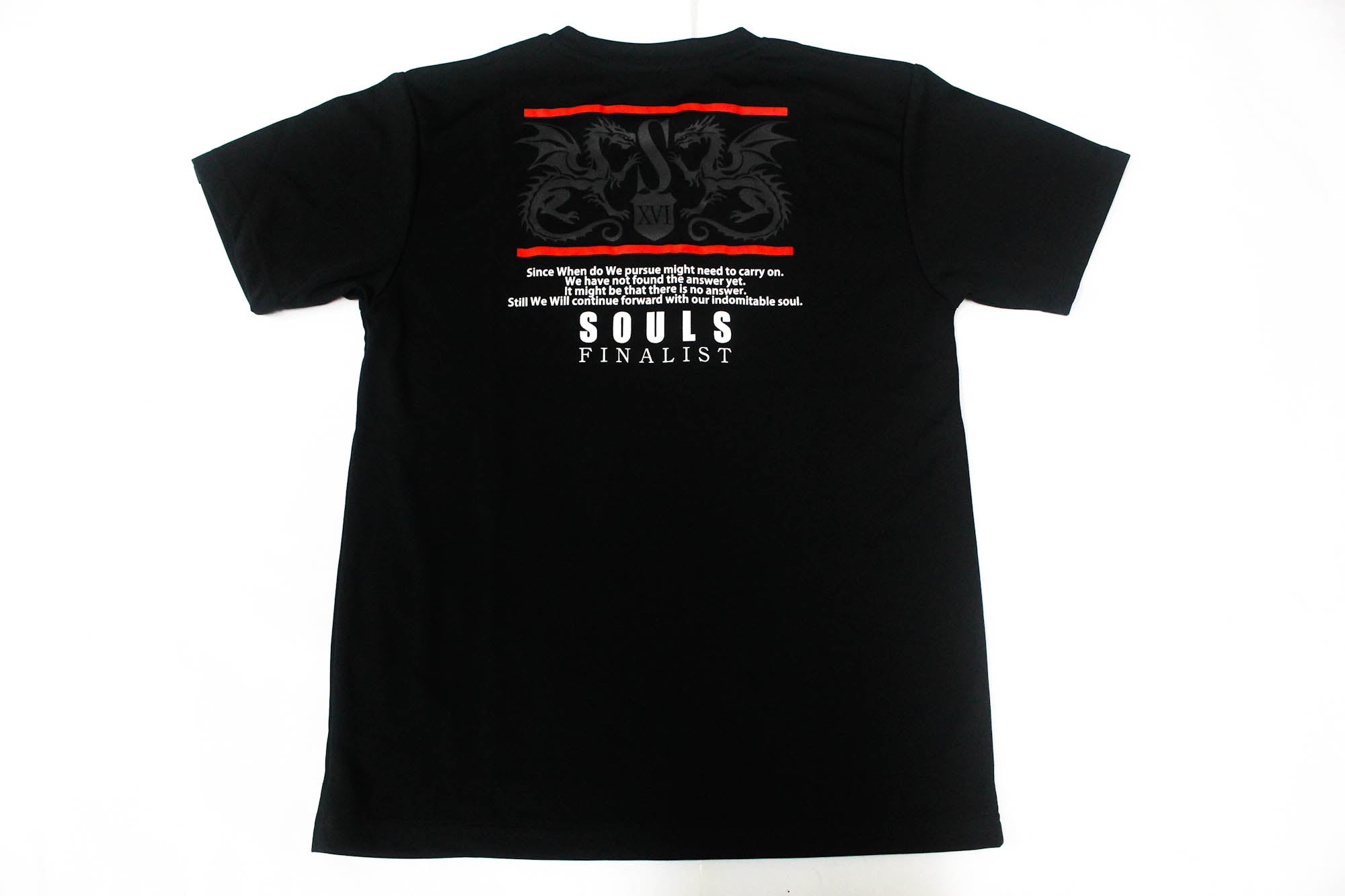 Souls T-Shirt Dry Fit Short Sleeves Dragon Size M Gray (4502)