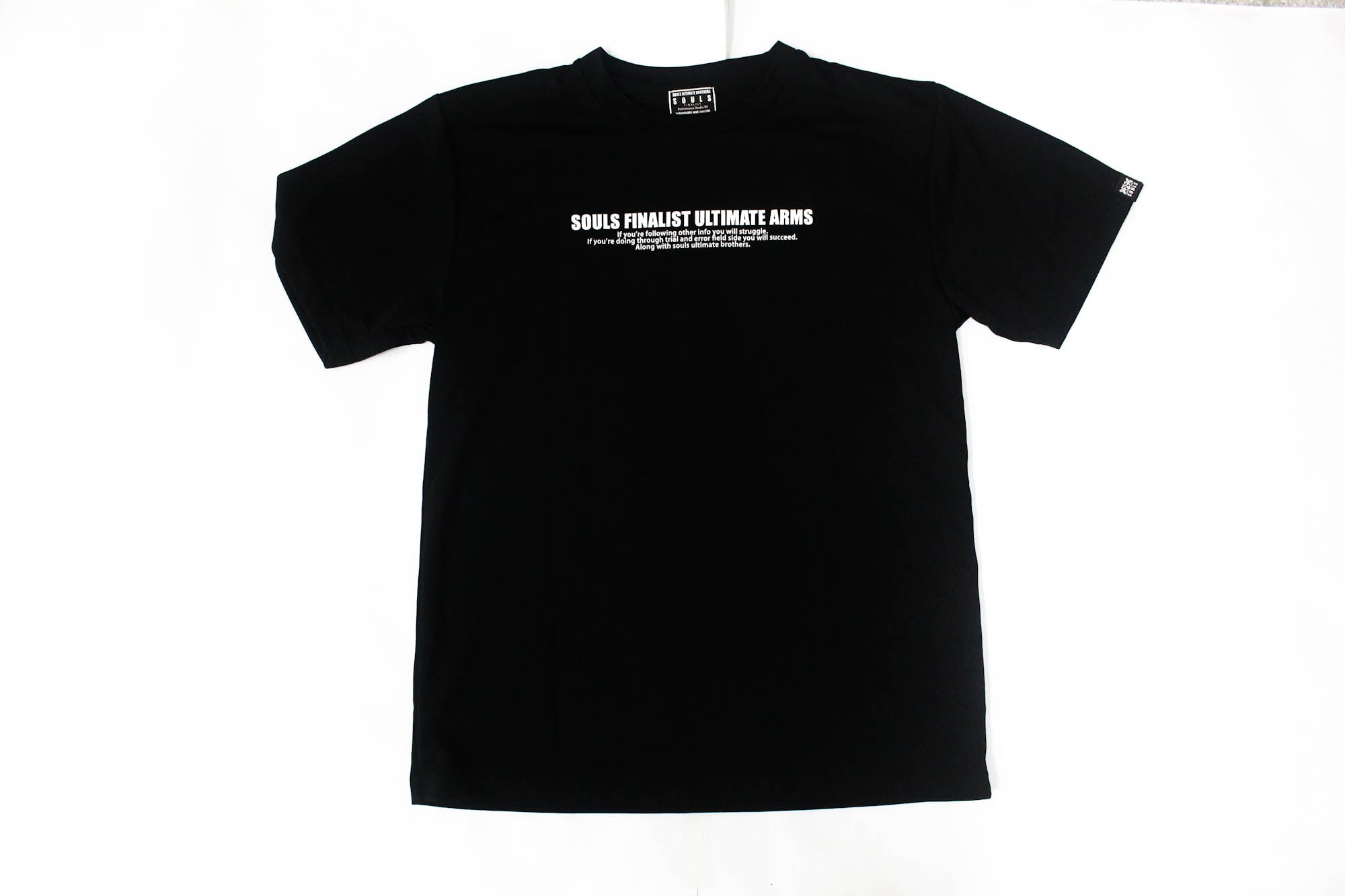 Souls T-Shirt Dry Fit Short Sleeves Logo Size 3L Black (4656)