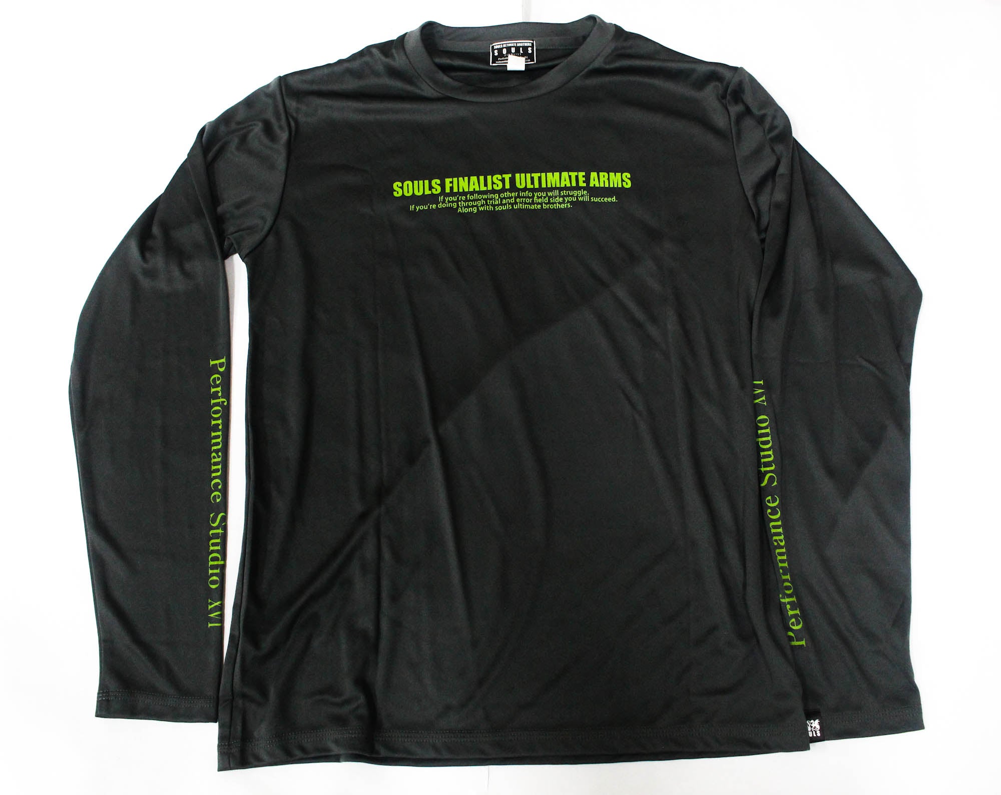 Souls T-Shirt Dry Fit Long Sleeves Dragon Size L Dark Gray (4809)