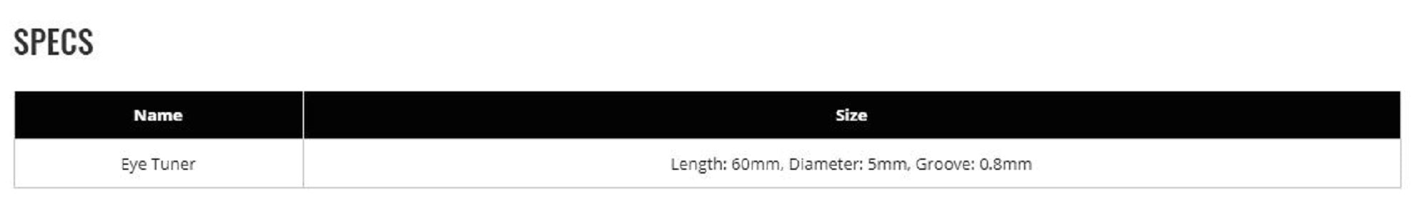 Valkein Eye Tuner Lure Tool 60 x 5 mm 0.8mm Groove Blue (6370)