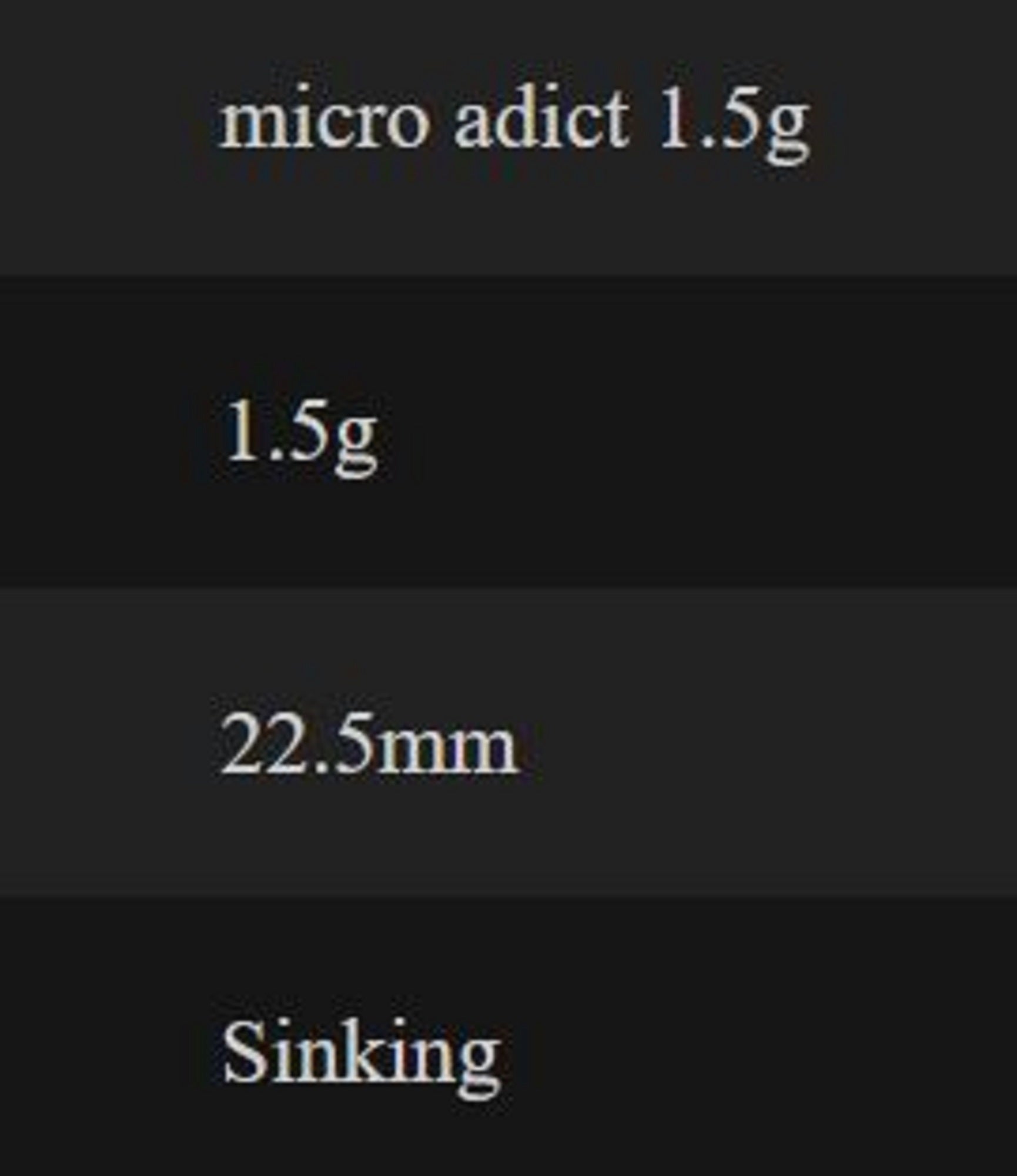 Little Jack Metal Jig Micro Adict 22.5mm 1.5 grams 02 (4657)