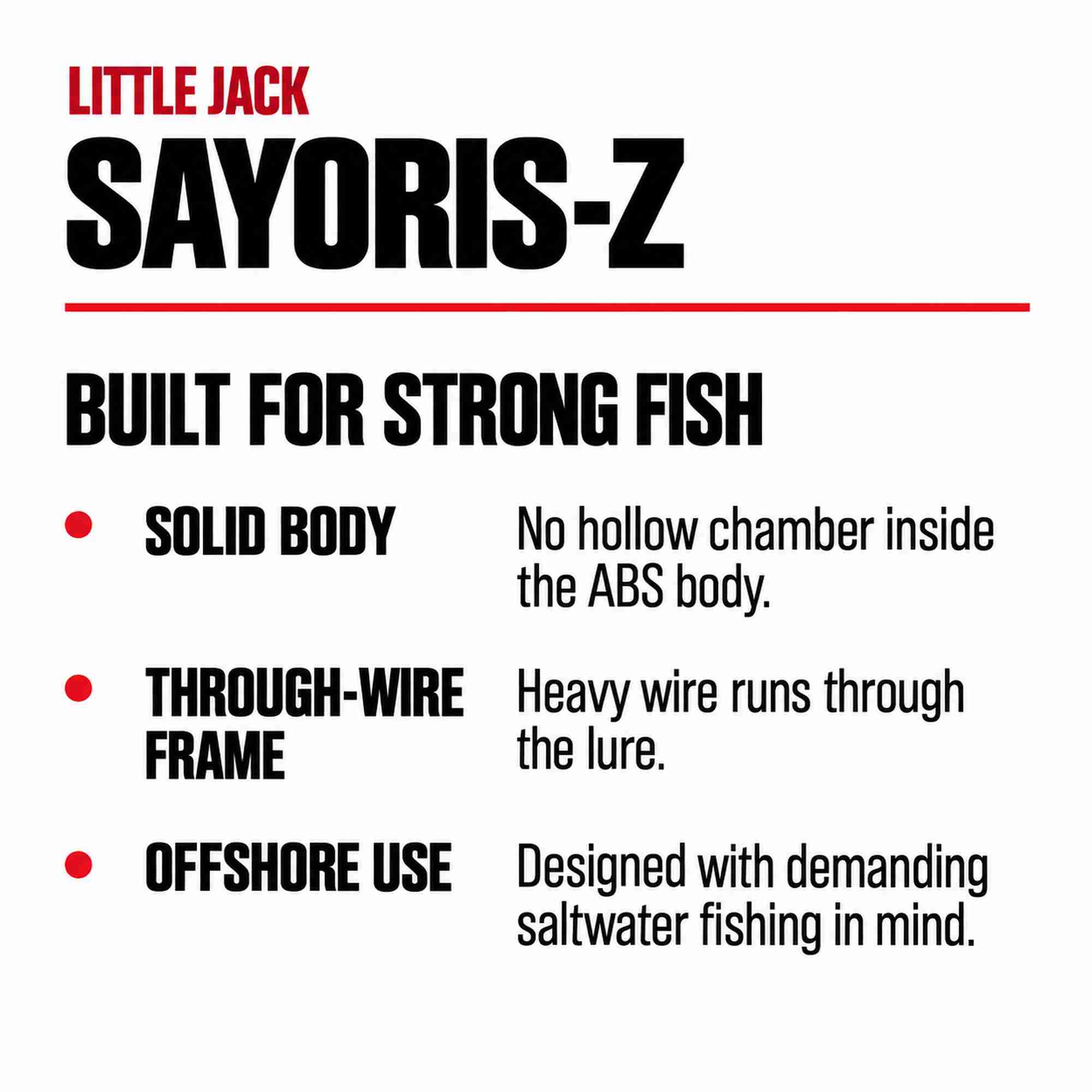 Little Jack Sayoris-Z 133 mm 29 grams Sinking Lure 09 (5159)
