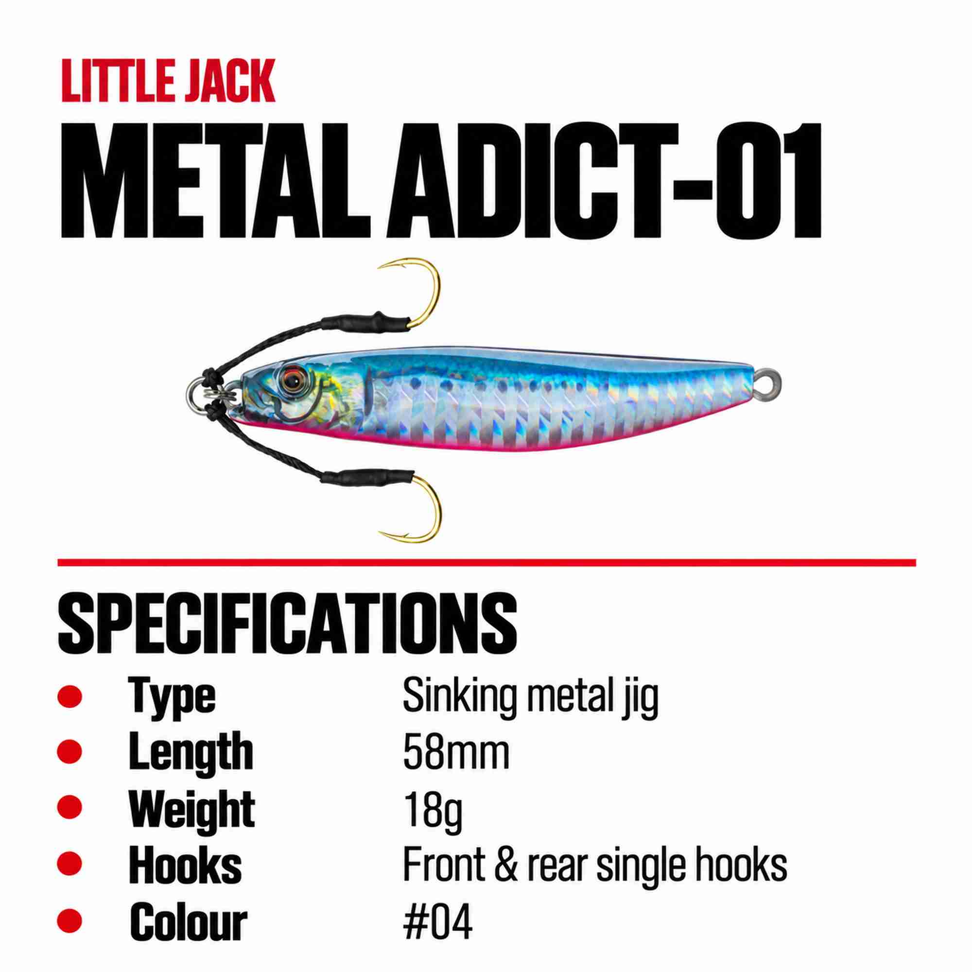 Little Jack Metal Jig Metal Adict 01 58mm 18 grams 04 (5487)